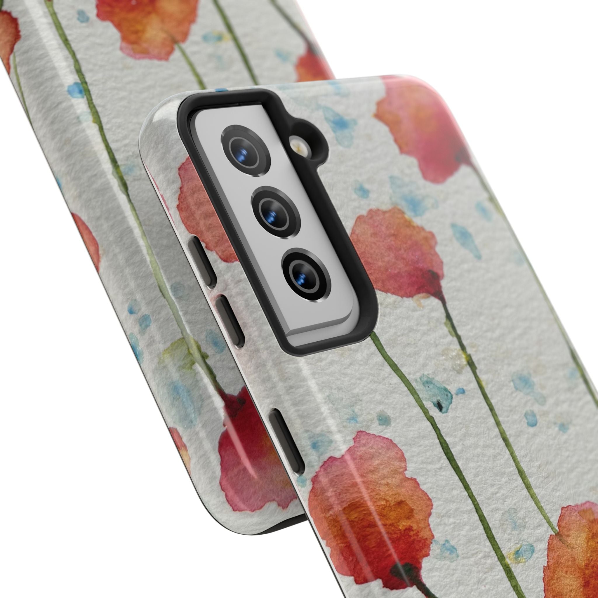 Tough Phone Case - All iPhones and Samsung Galaxys - Exciting Abstract Design #94 Poppies Galore