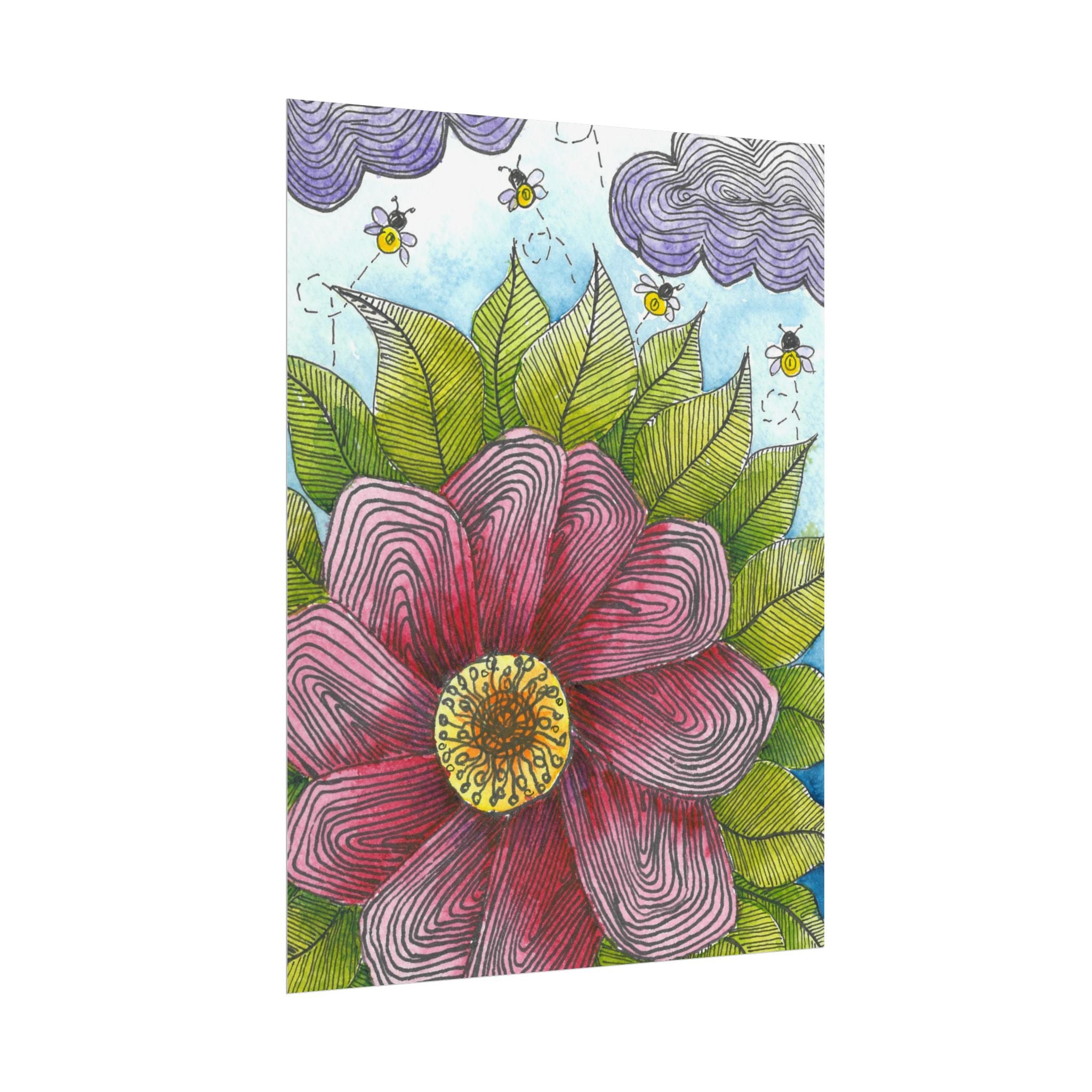 Large Colourful Wall Art, Posters & Prints, For Office, Bedroom or Living Room, or Special Gift #4 Bloom'n