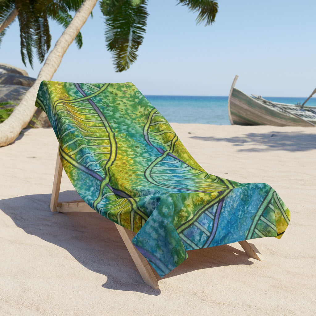 Colourful Abstract Beach Towels, Cotton Loop backing for Durability, 2 Sizes.  For Family and friends or a Special Gift #99 Crop Of DNA