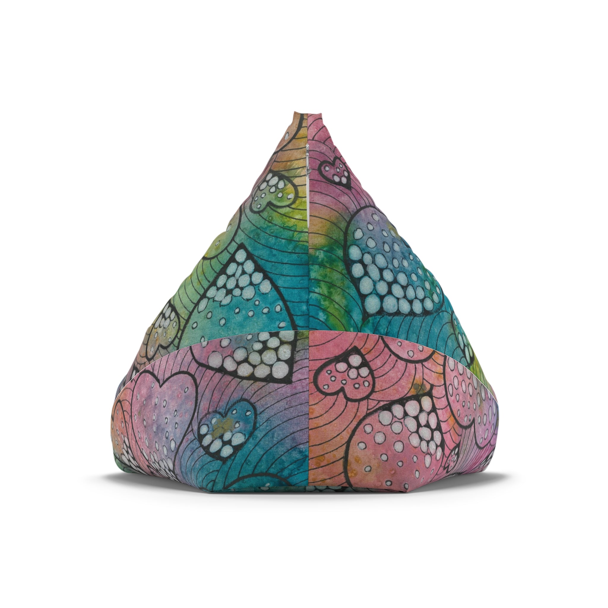 Bean Bag Chair Covers For Indoor & Outdoor - 2 Sizes - Exciting Abstract Design #97 What's Love Got To Do With It?