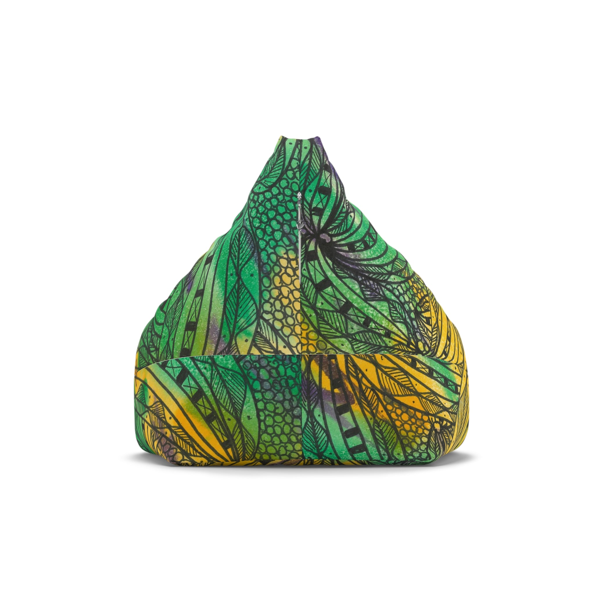 Bean Bag Chair Covers For Indoor & Outdoor - 2 Sizes - Exciting Abstract Design #37 Shrubbery