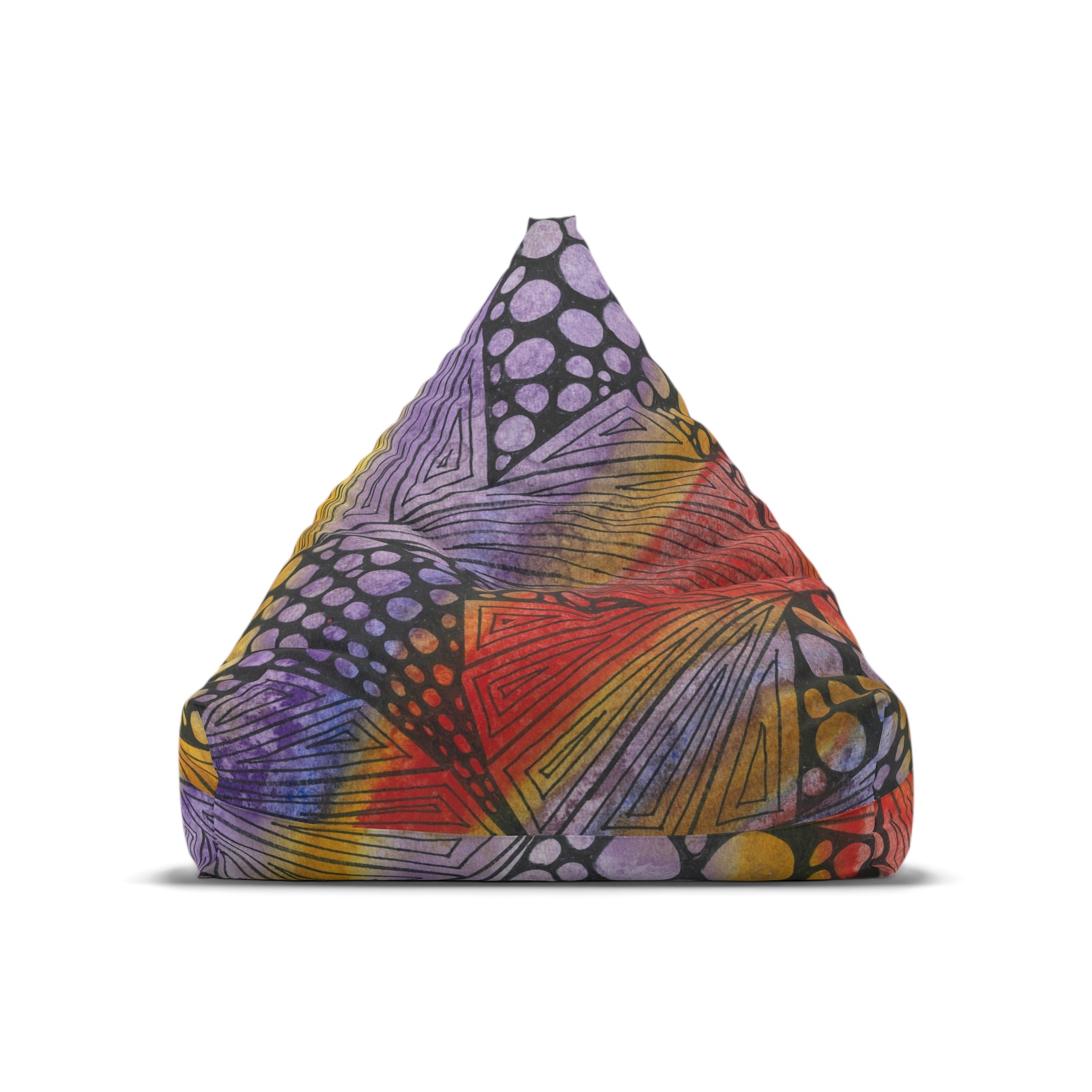 Bean Bag Chair Covers For Indoor & Outdoor - 2 Sizes - Exciting Abstract Design #82 Fighting Delusions