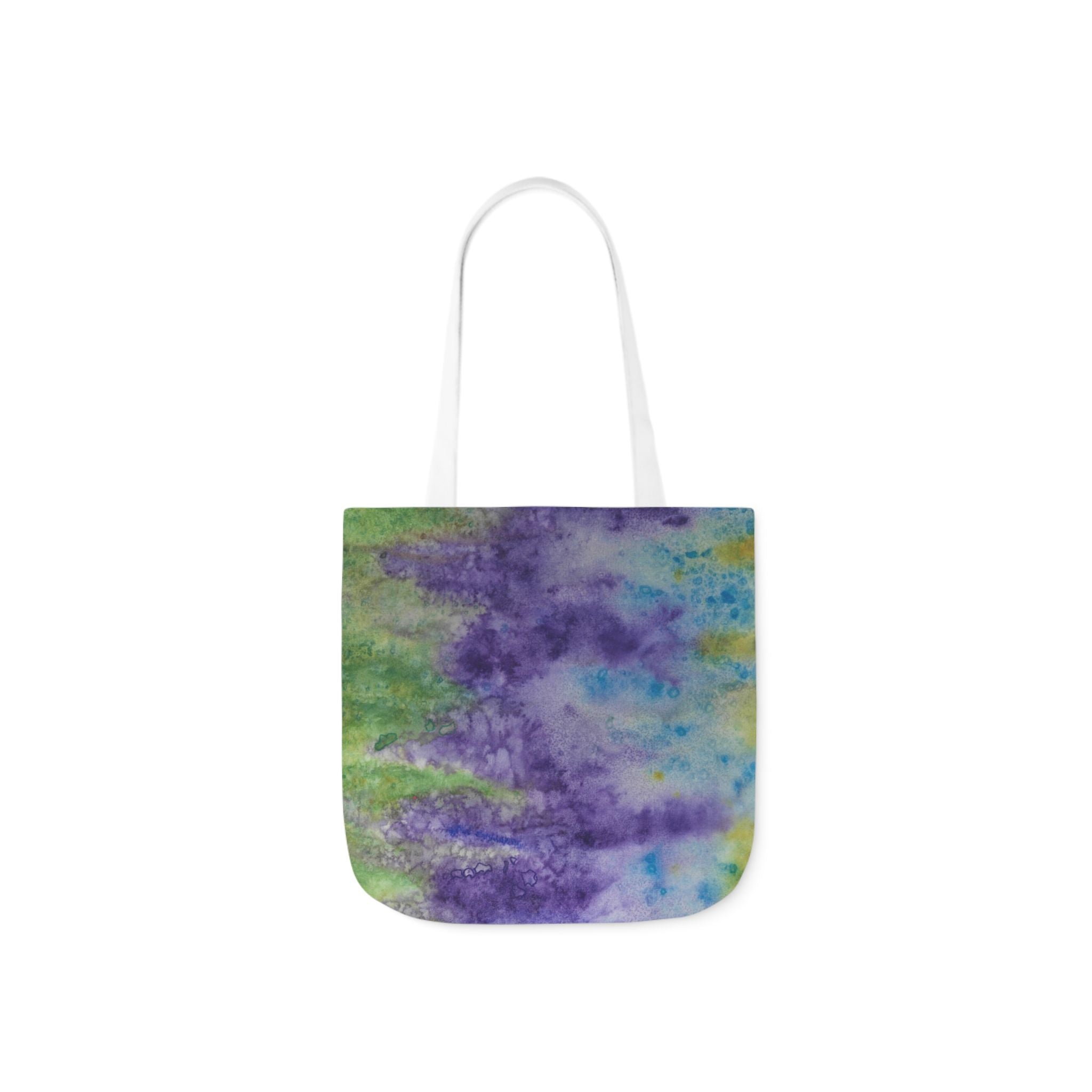 Canvas Tote Bags, Colourful Abstract Designs, 5-Color Straps, 3 Sizes.  For Family and friends or a Special Gift #74 Lavender Fields