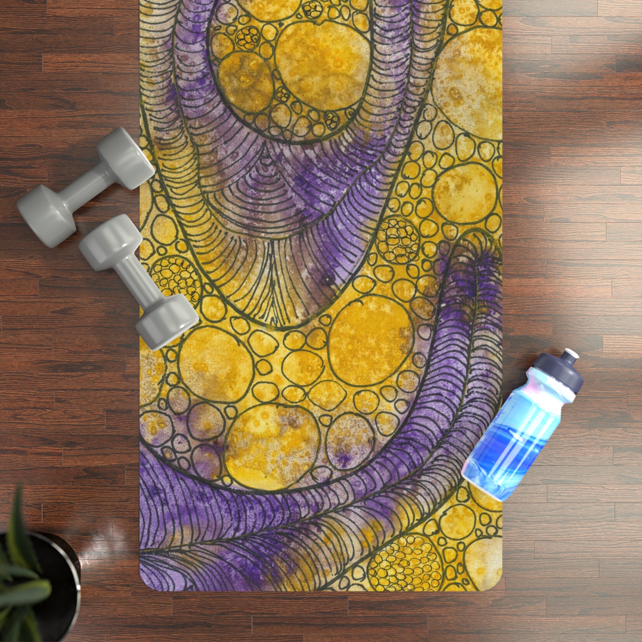 Yoga Mats and Gym Mats. Colourful Abstract Designs. Perfect for Home, Yoga or Gym Class, or a Special Gift #64 Is Now A Good Time
