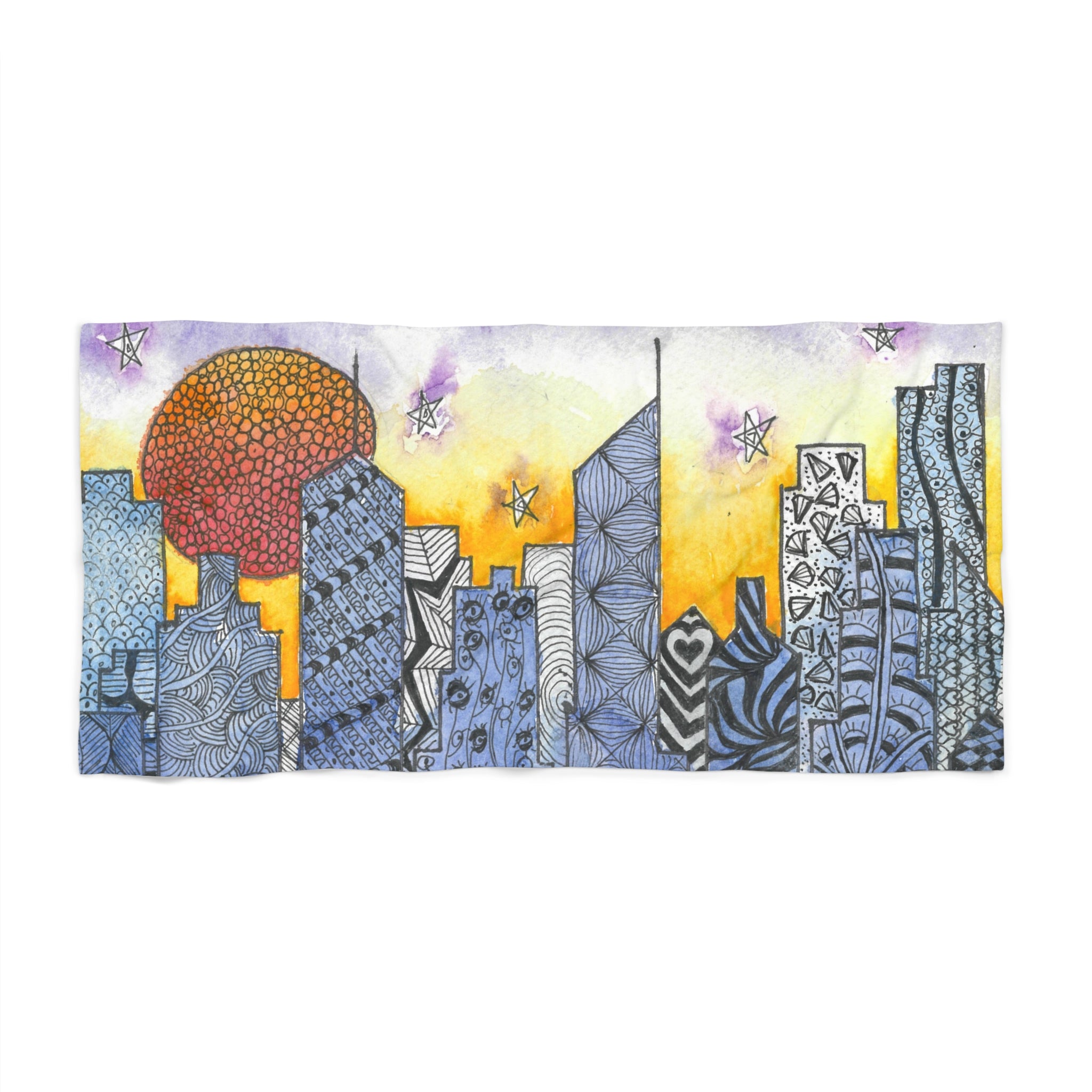 Colourful Abstract Beach Towels, Cotton Loop backing for Durability, 2 Sizes.  For Family and friends or a Special Gift #5 In The Shadows