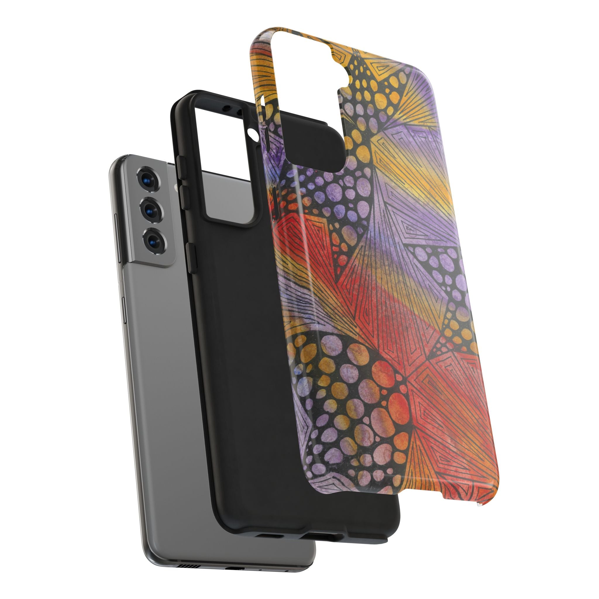 Tough Phone Case - All iPhones and Samsung Galaxys - Exciting Abstract Design #82 Fighting Delusions