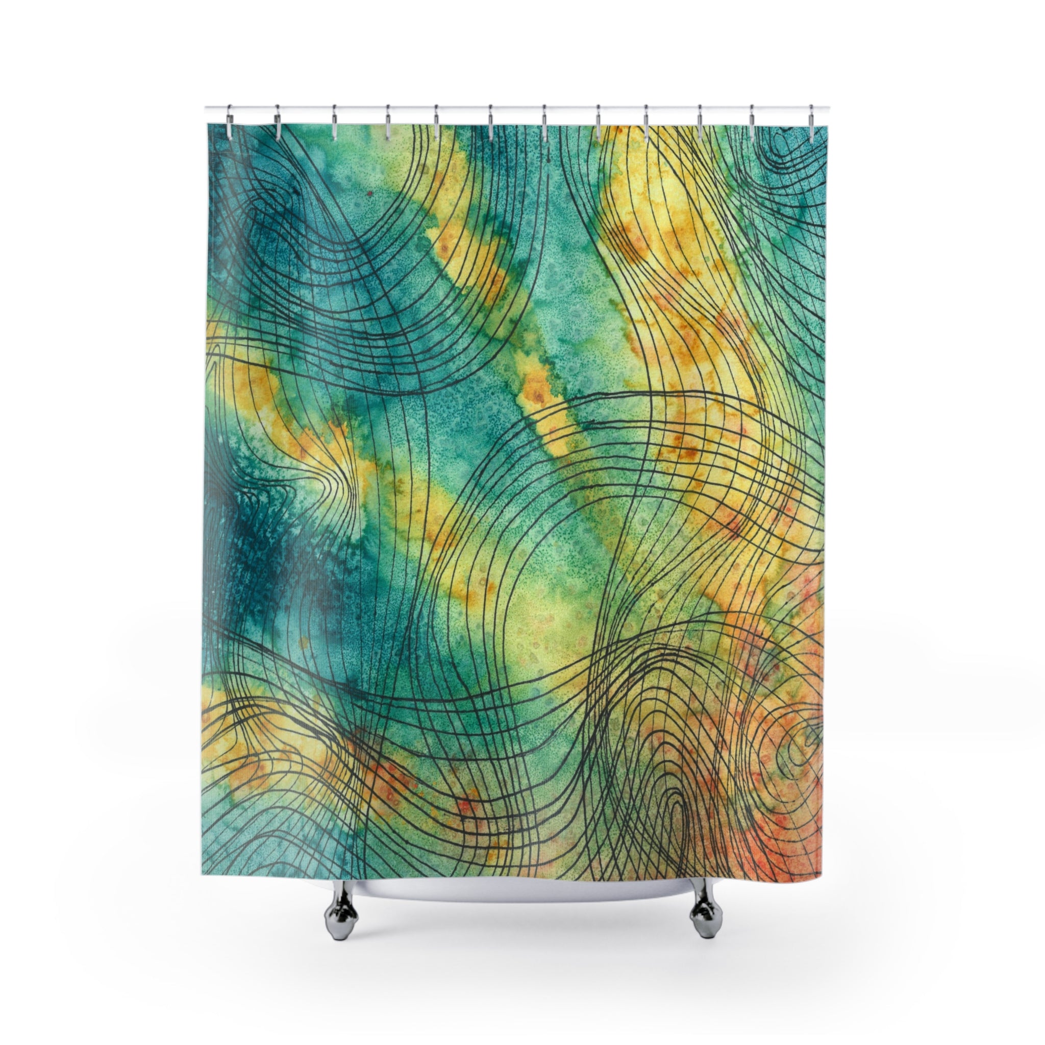 Beautiful Shower Curtains to Refresh Your Bathroom. Colourful Abstract Designs. Perfect For Your Bathroom or Special House-Warming Gift #81 The Only Way Is Up
