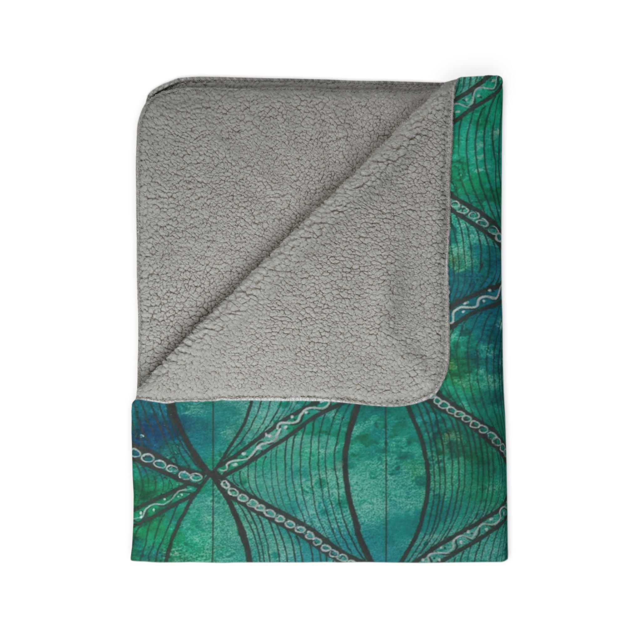Fleece Throw Blanket, Textured Sherpa Underside, Hemmed, 2 Sizes. Colourful Abstract Design. Perfect for Bedroom, Living Room, or Special Gift #58 Hows The Serenity
