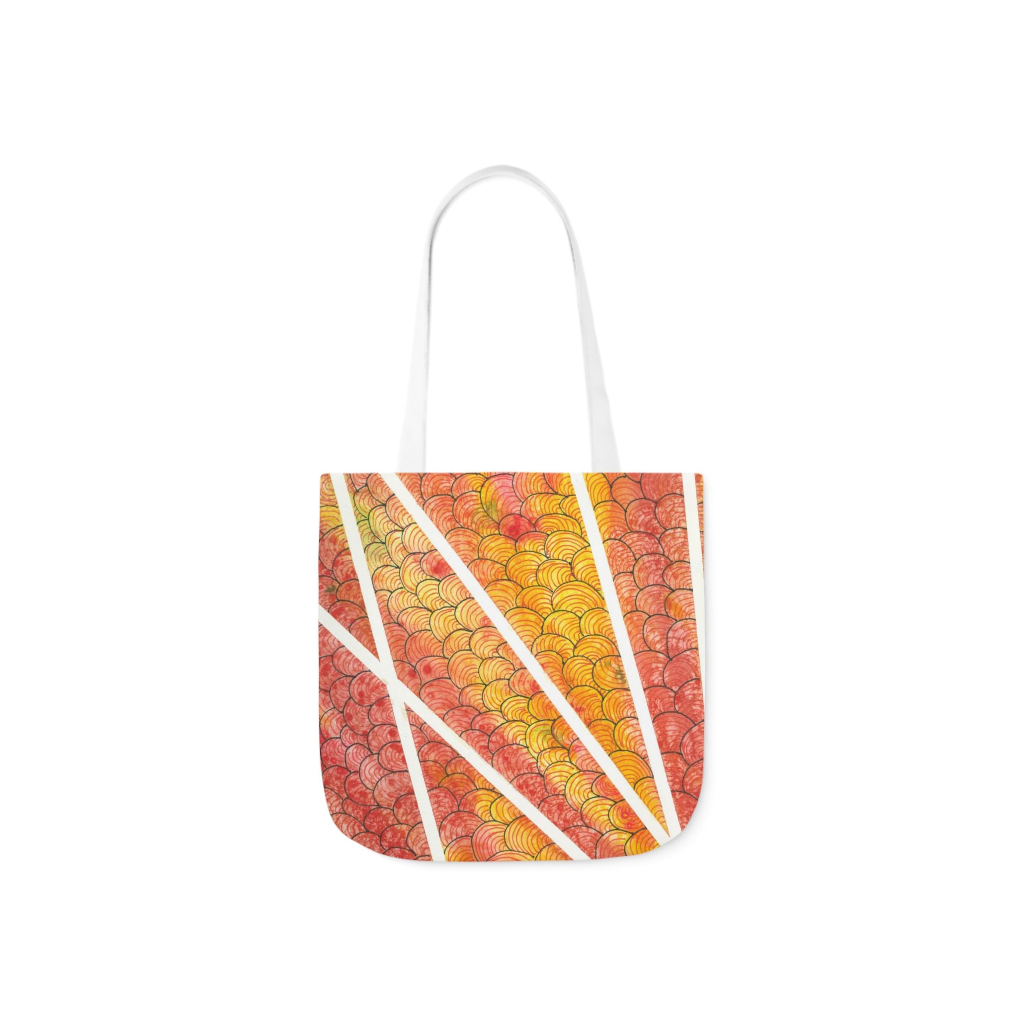 Canvas Tote Bags, Colourful Abstract Designs, 5-Color Straps, 3 Sizes.  For Family and friends or a Special Gift #67 Max Mimosa