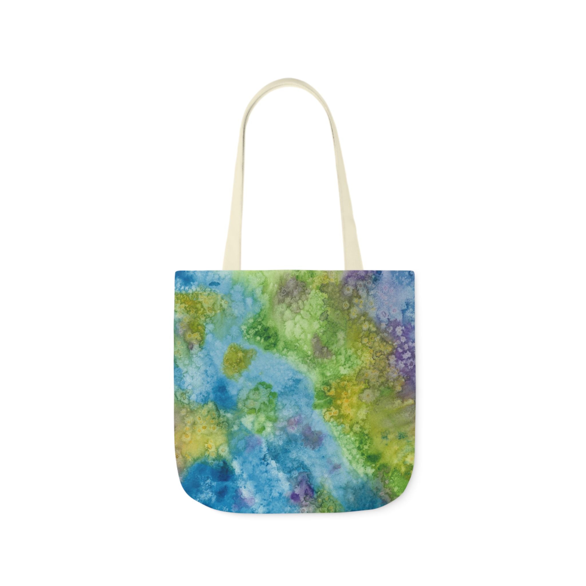 Canvas Tote Bags, Colourful Abstract Designs, 5-Color Straps, 3 Sizes.  For Family and friends or a Special Gift #60 Happy Holidays