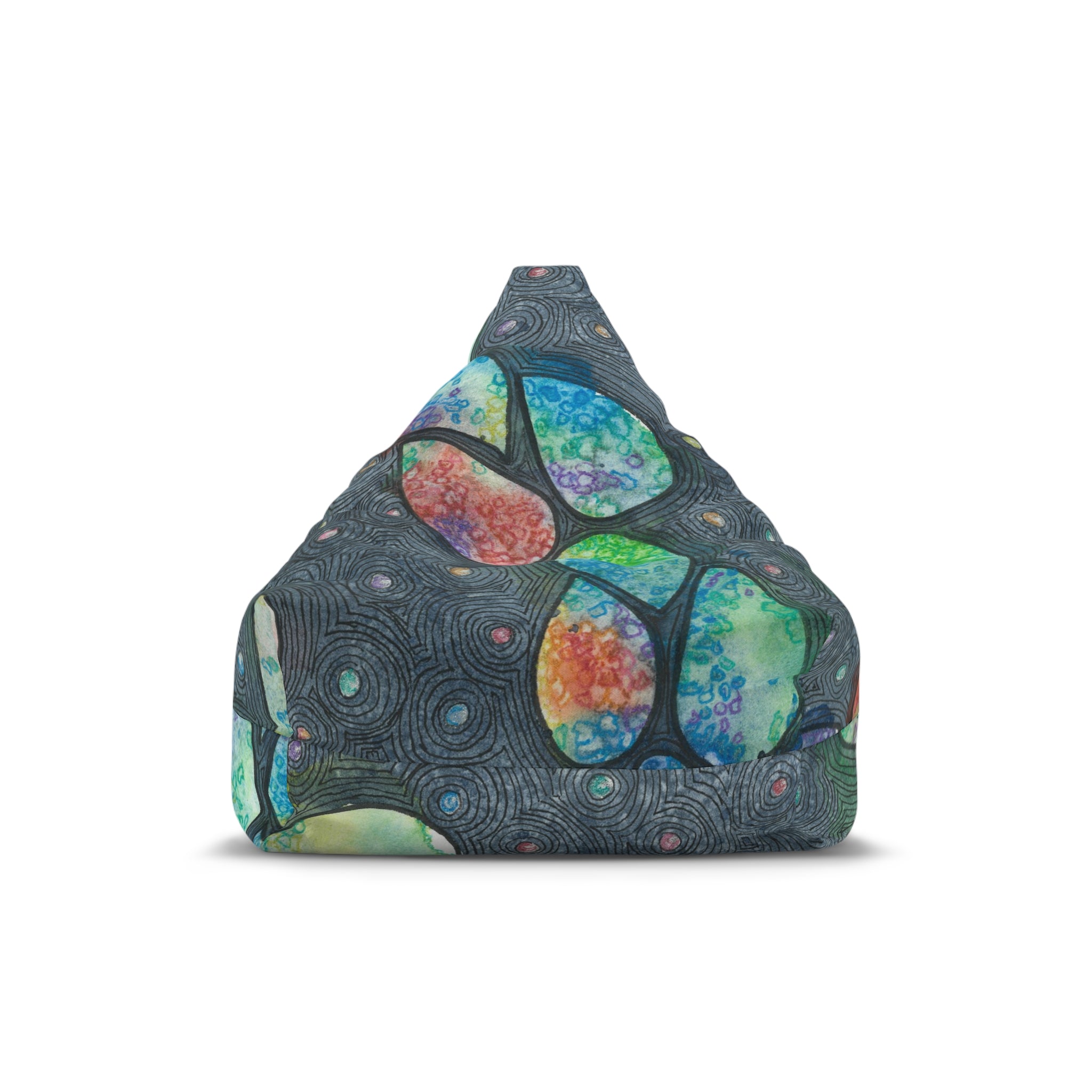 Bean Bag Chair Covers For Indoor & Outdoor - 2 Sizes - Exciting Abstract Design #30 Give Us A Minute