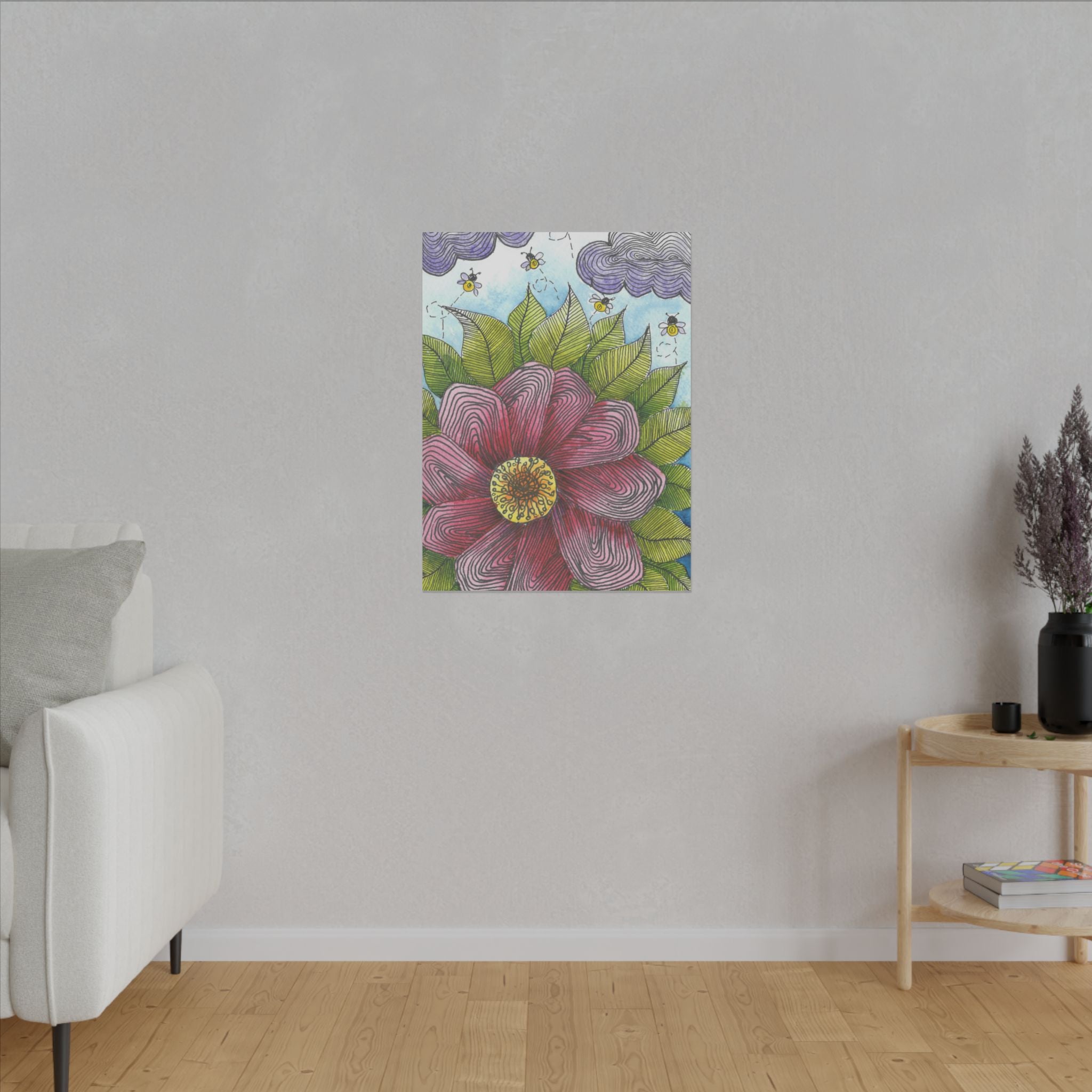 Large Colourful Wall Art, Canvas Prints, For Office, Bedroom or Living Room, or Special Gift #4 Bloom'n