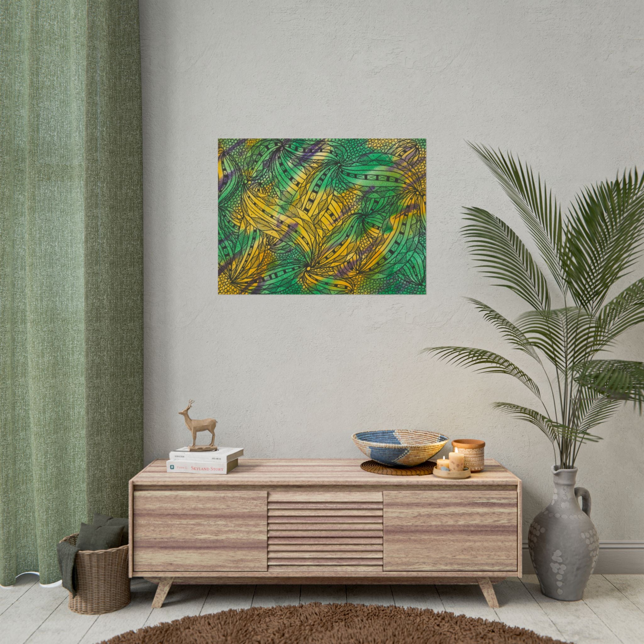 Large Colourful Wall Art, Posters & Prints, For Office, Bedroom or Living Room, or Special Gift #37 Shubbery!