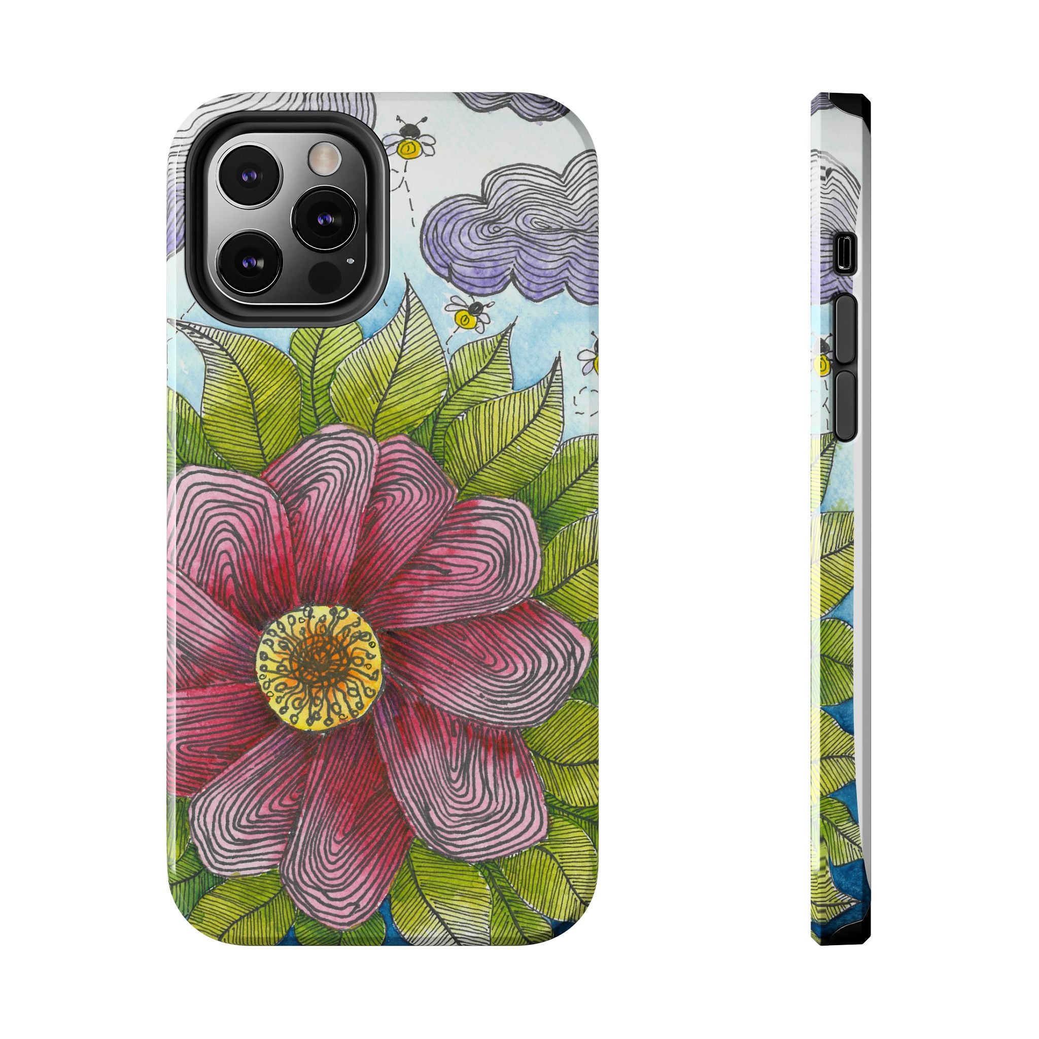 Tough Phone Case - All iPhones and Samsung Galaxys - Exciting Abstract Design  #4 Bloom'n