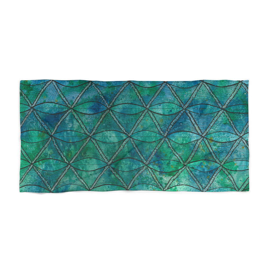 Colourful Abstract Beach Towels, Cotton Loop backing for Durability, 2 Sizes.  For Family and friends or a Special Gift #58 Hows The Serenity