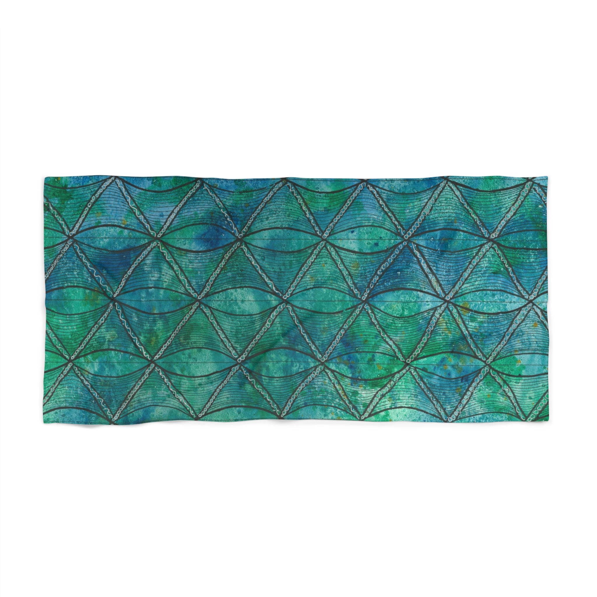 Colourful Abstract Beach Towels, Cotton Loop backing for Durability, 2 Sizes.  For Family and friends or a Special Gift #58 Hows The Serenity