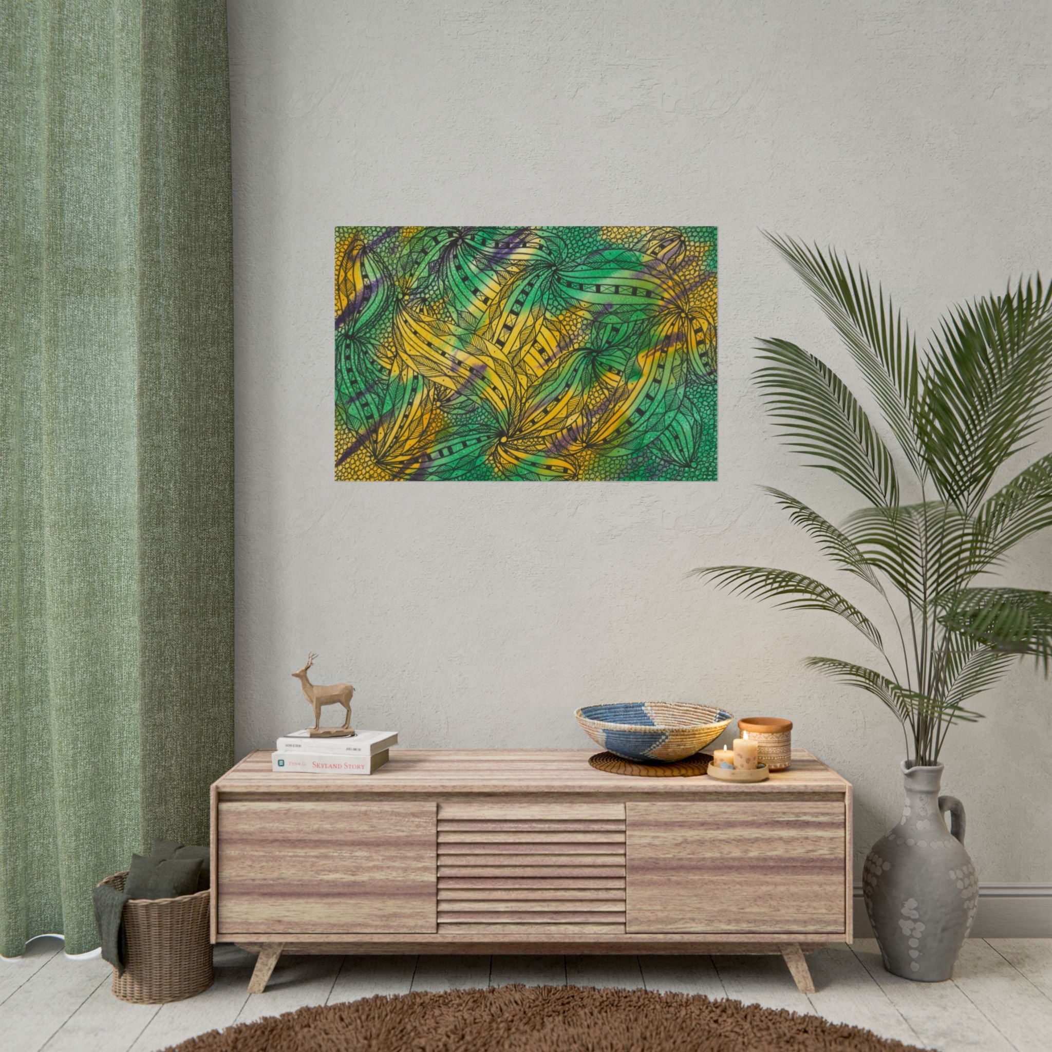 Large Colourful Wall Art, Posters & Prints, For Office, Bedroom or Living Room, or Special Gift #37 Shubbery!