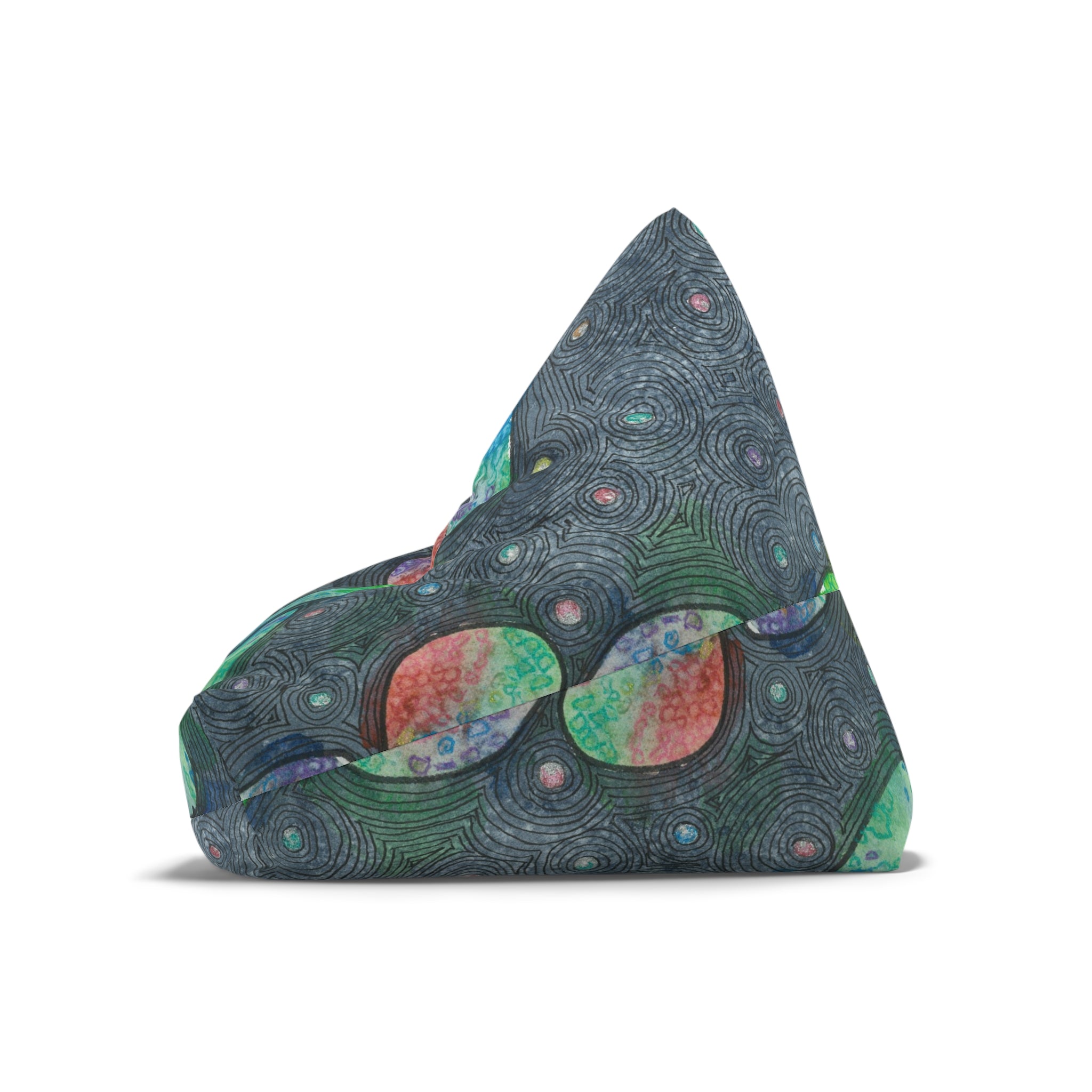 Bean Bag Chair Covers For Indoor & Outdoor - 2 Sizes - Exciting Abstract Design #30 Give Us A Minute