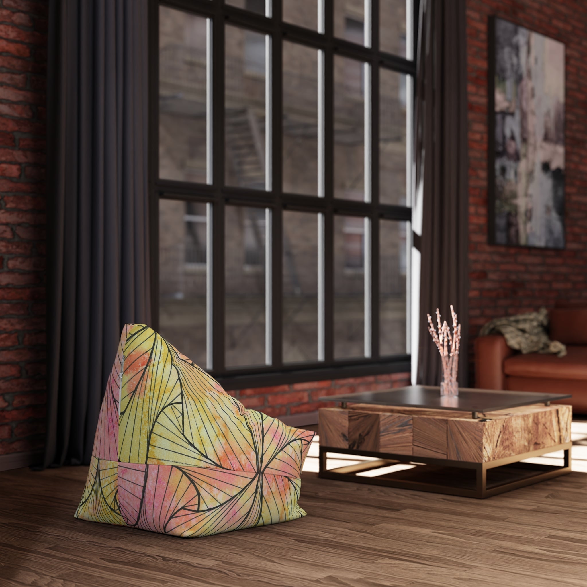 Bean Bag Chair Covers For Indoor & Outdoor - 2 Sizes - Exciting Abstract Design #39 Impossible They Said!