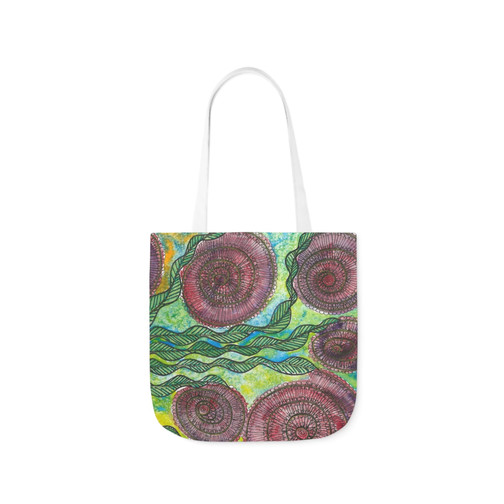 Canvas Tote Bags, Colourful Abstract Designs, 5-Color Straps, 3 Sizes.  For Family and friends or a Special Gift #35 Beetroot To Yourself