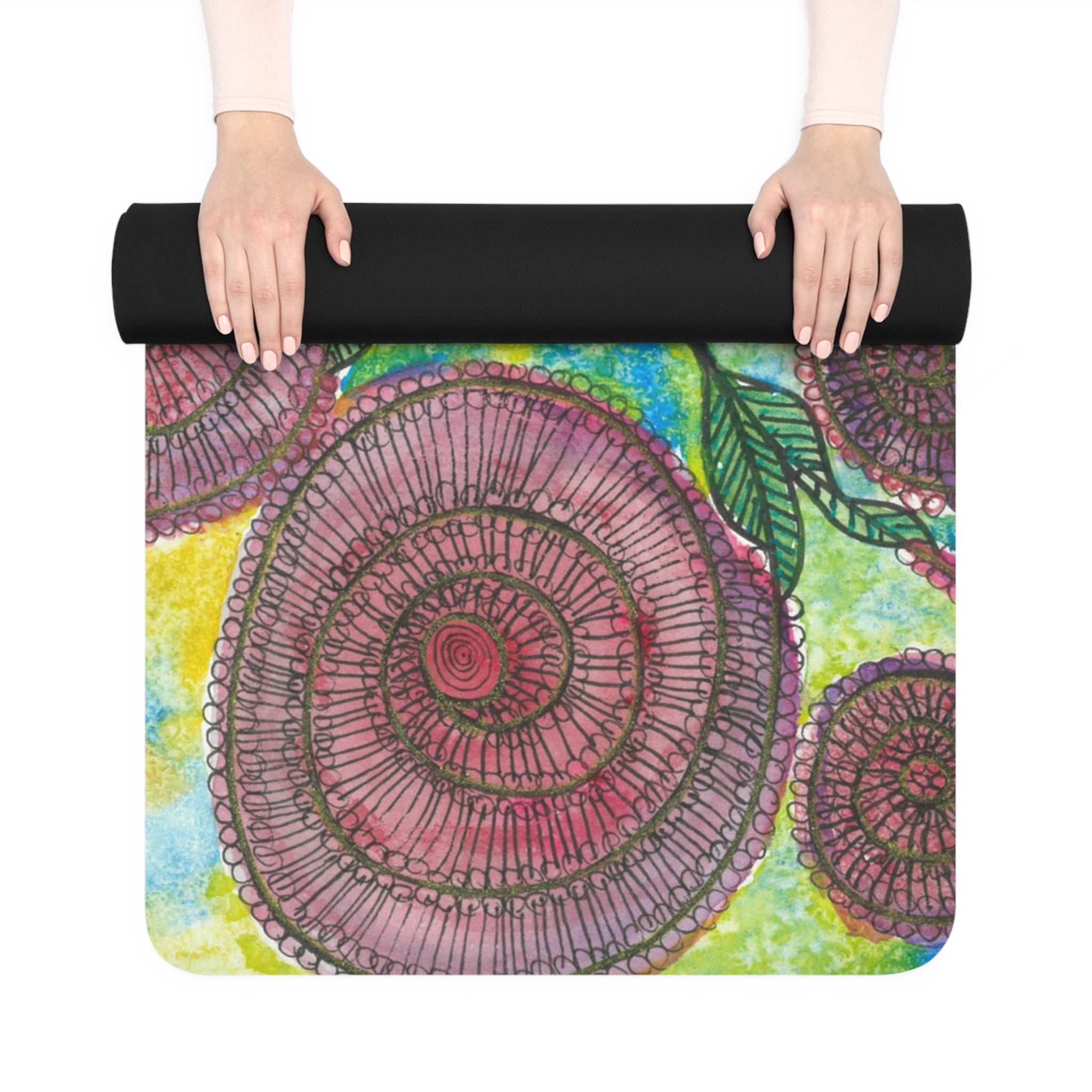 Yoga Mats and Gym Mats. Colourful Abstract Designs. Perfect for Home, Yoga or Gym Class, or a Special Gift #35 Beetroot To Yourself