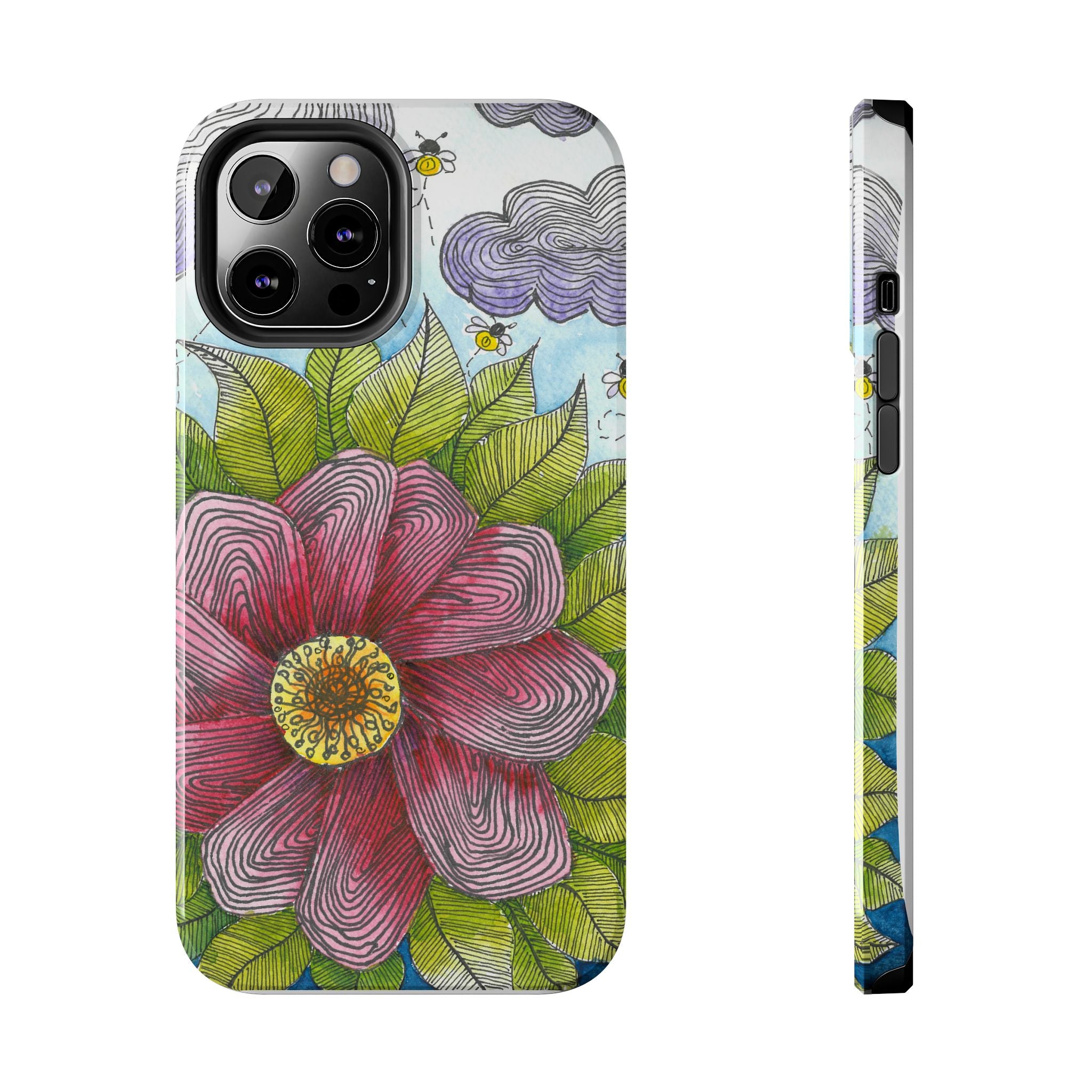 Tough Phone Case - All iPhones and Samsung Galaxys - Exciting Abstract Design  #4 Bloom'n