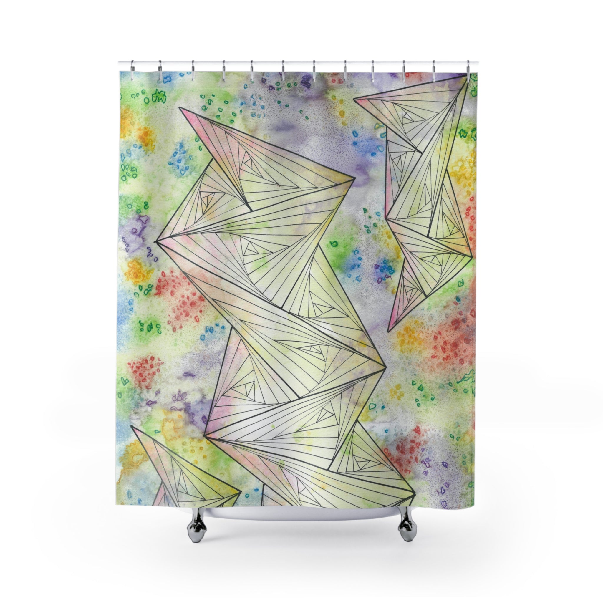 Beautiful Shower Curtains to Refresh Your Bathroom. Colourful Abstract Designs. Perfect For Your Bathroom or Special House-Warming Gift #59 Your Choice