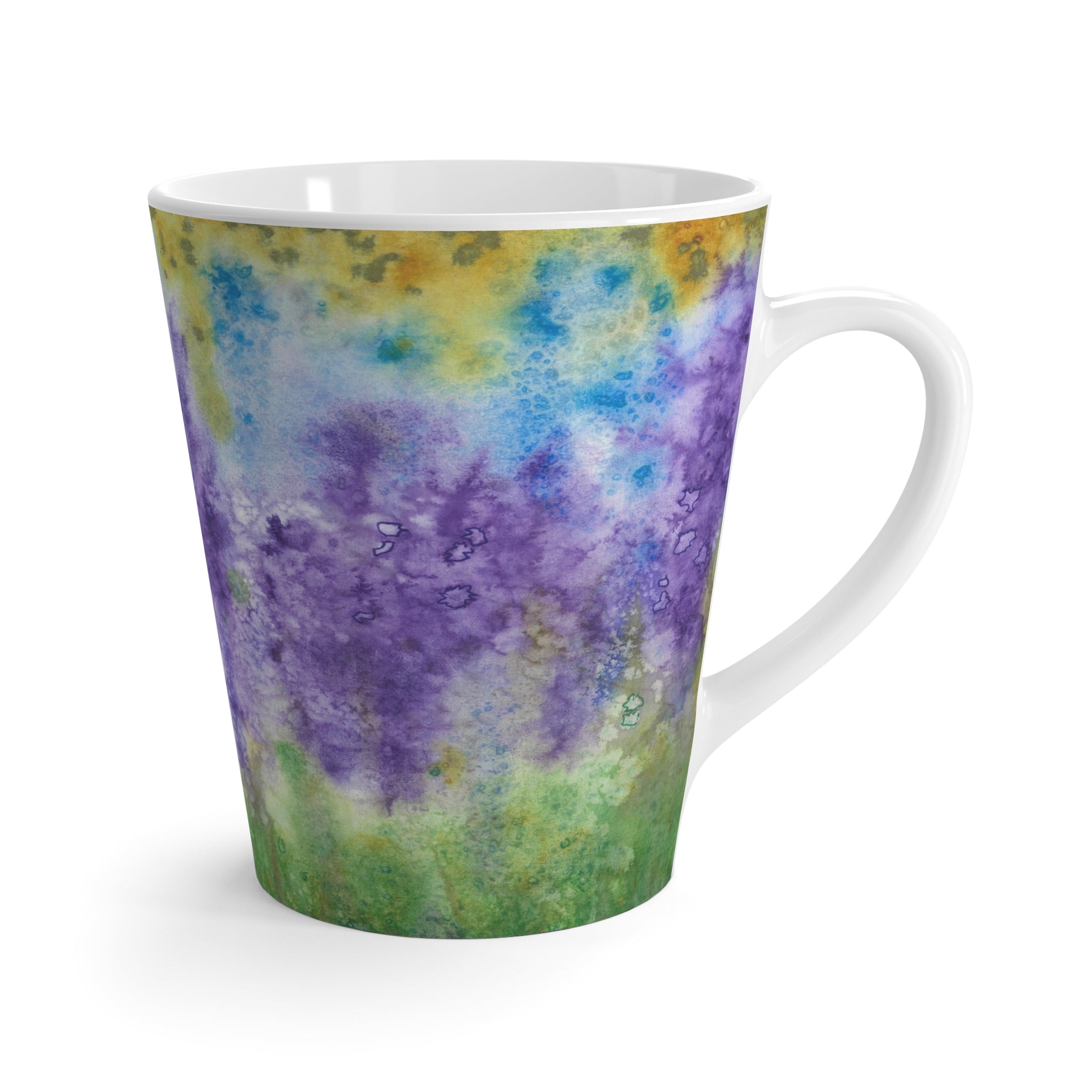 Coffee Mugs and Cups. Colourful Abstract Designs. Perfect for Home, Office or Special Gift #74 Lavender Fields