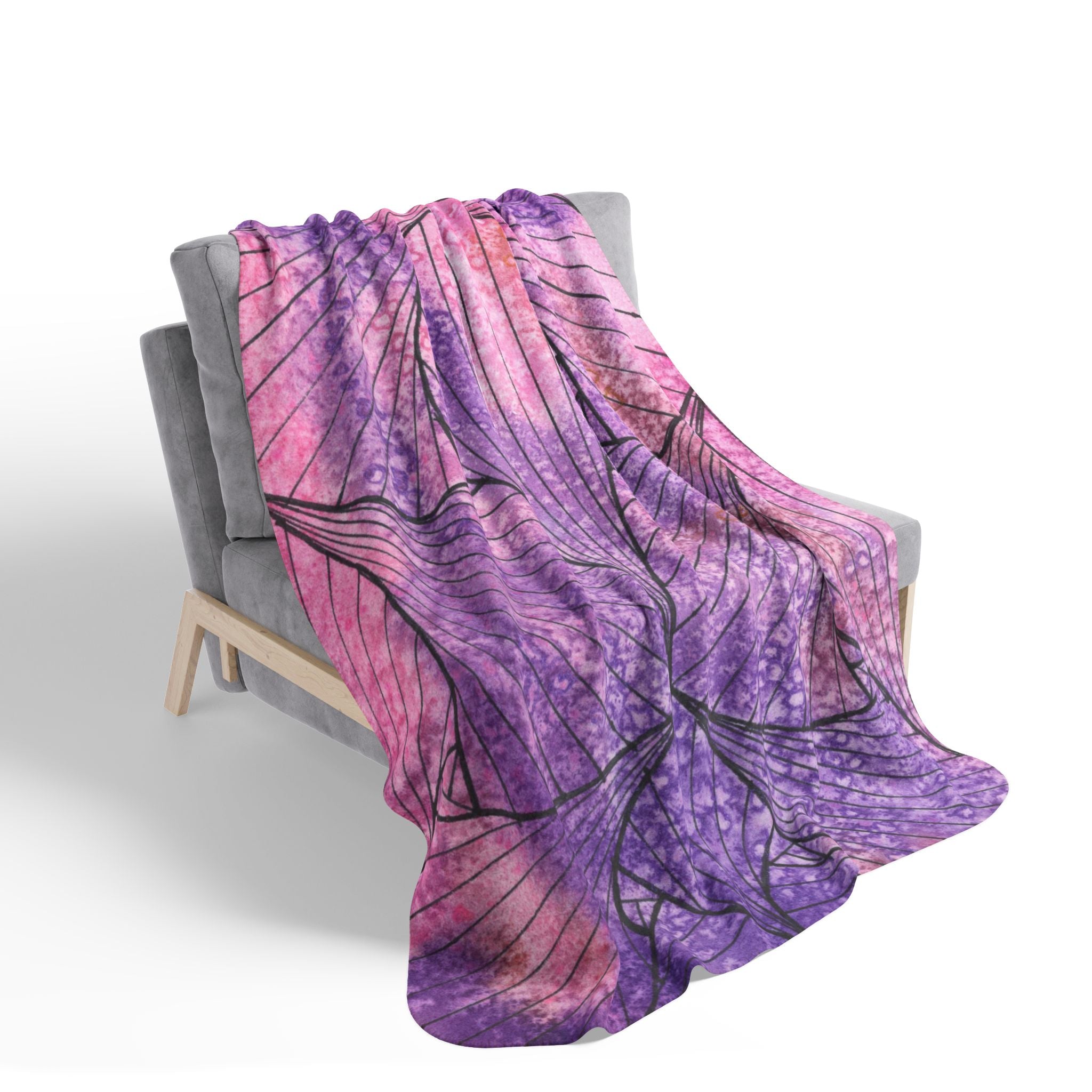 Fleece Throw Blanket, Textured Sherpa Underside, Hemmed, 2 Sizes. Colourful Abstract Design. Perfect for Bedroom, Living Room, or Special Gift #34 There's Always Hope