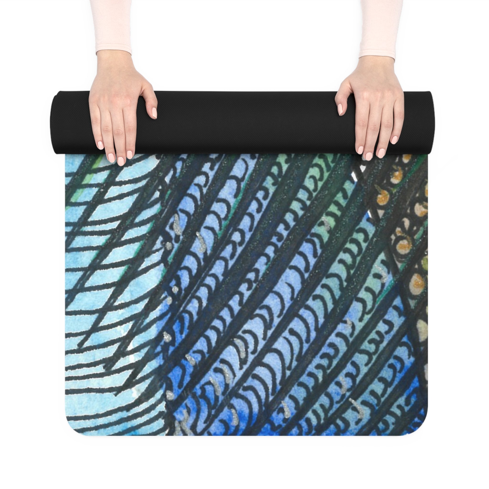 Yoga Mats and Gym Mats. Colourful Abstract Designs. Perfect for Home, Yoga or Gym Class, or a Special Gift #47 Cottesloe
