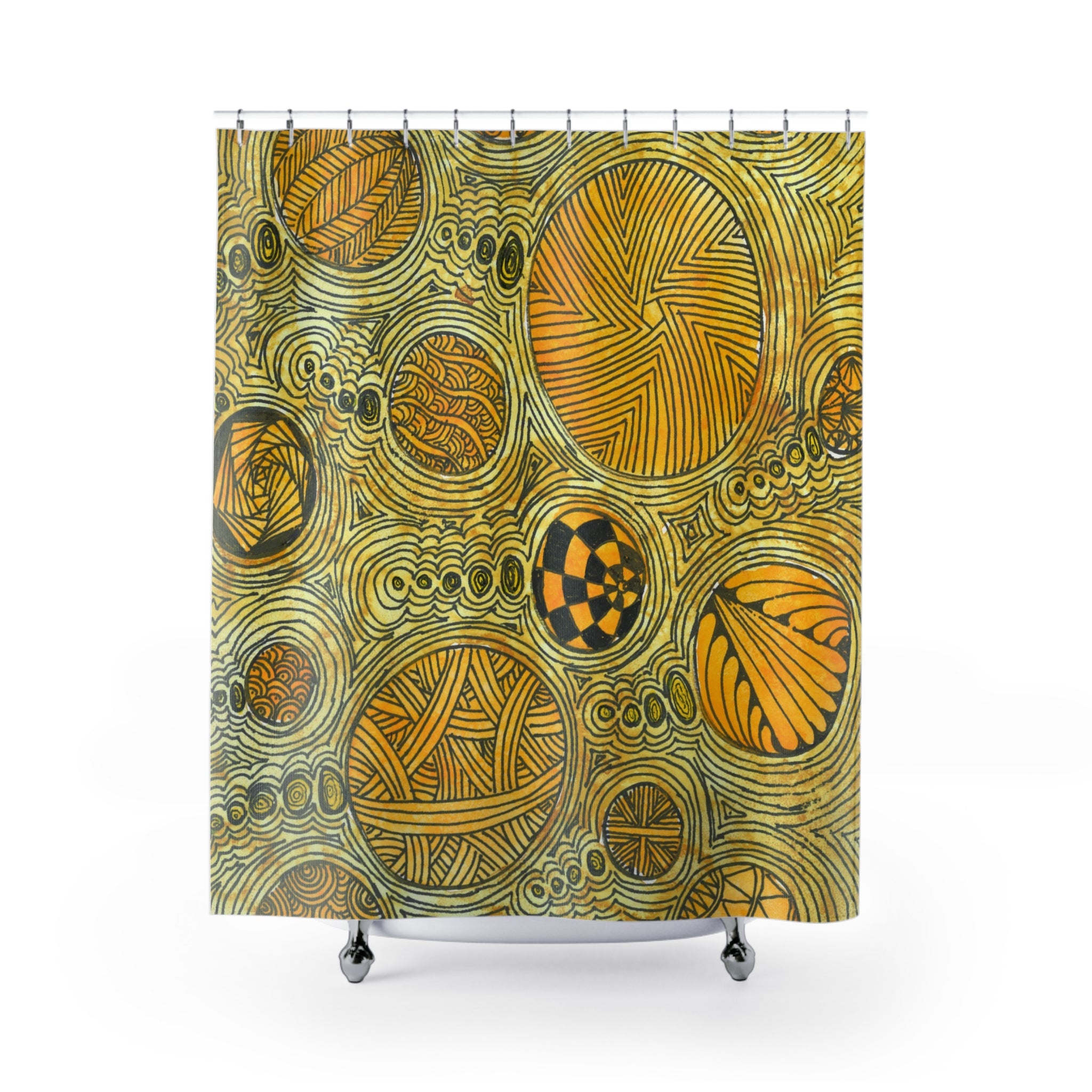 Beautiful Shower Curtains to Refresh Your Bathroom. Colourful Abstract Designs. Perfect For Your Bathroom or Special House-Warming Gift #38 The Conversationalist