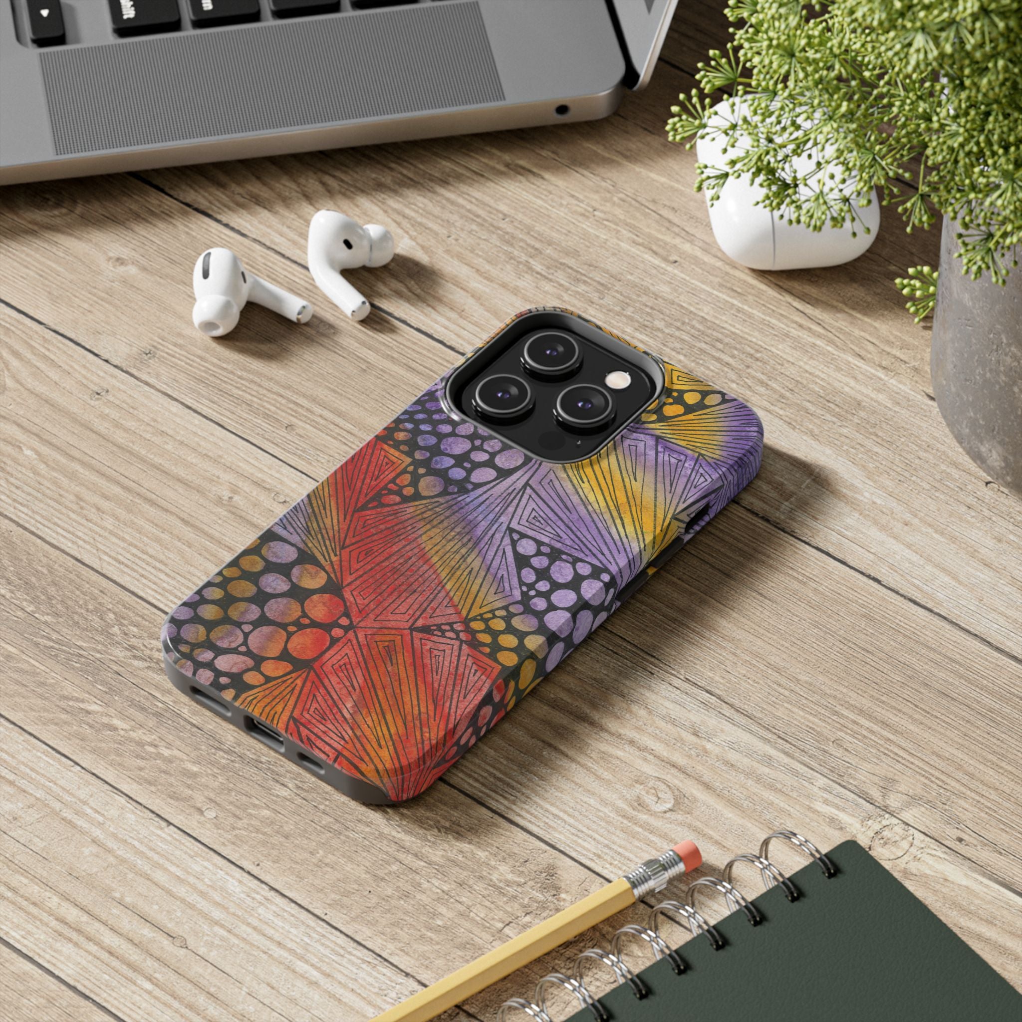 Tough Phone Case - All iPhones and Samsung Galaxys - Exciting Abstract Design #82 Fighting Delusions