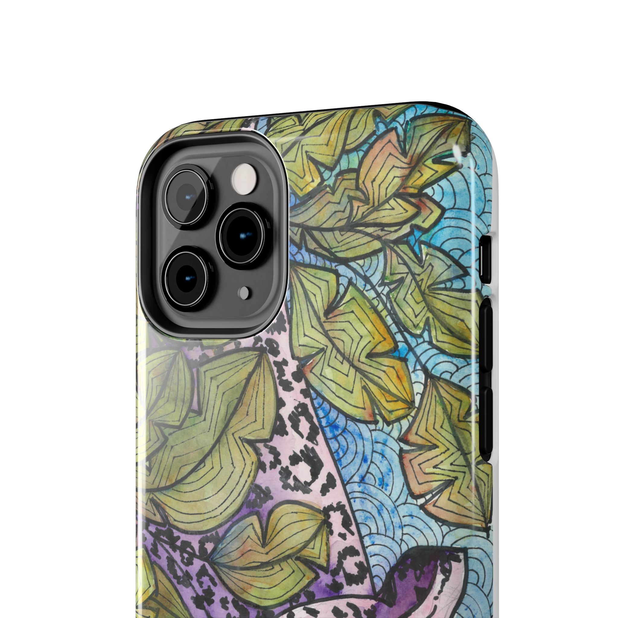 Tough Phone Case - All iPhones and Samsung Galaxys - Exciting Abstract Design #76 Purrfect Blend