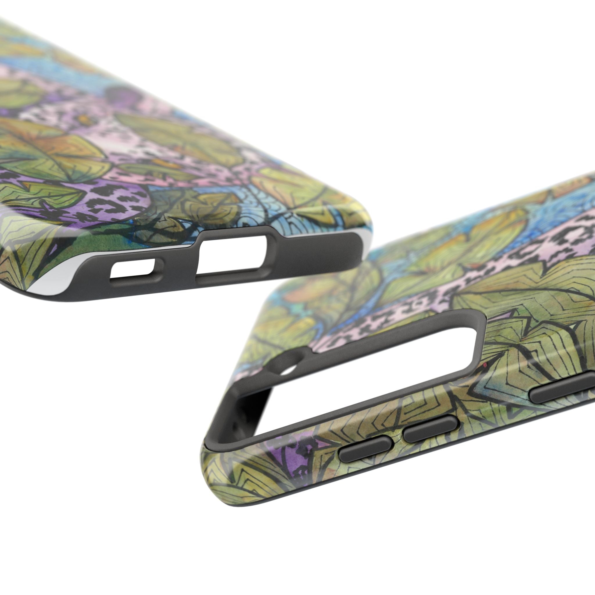 Tough Phone Case - All iPhones and Samsung Galaxys - Exciting Abstract Design #76 Purrfect Blend