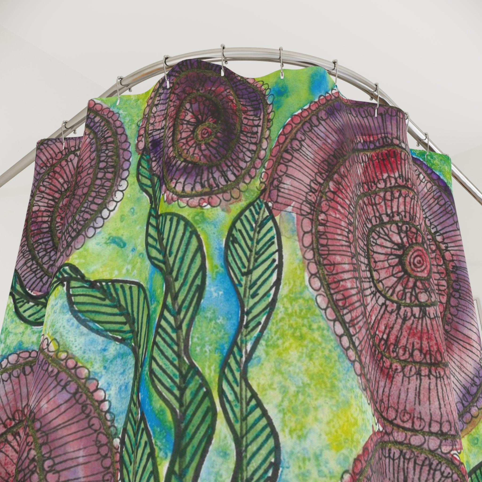 Beautiful Shower Curtains to Refresh Your Bathroom. Colourful Abstract Designs. Perfect For Your Bathroom or Special House-Warming Gift #35 Beetroot To Yourself