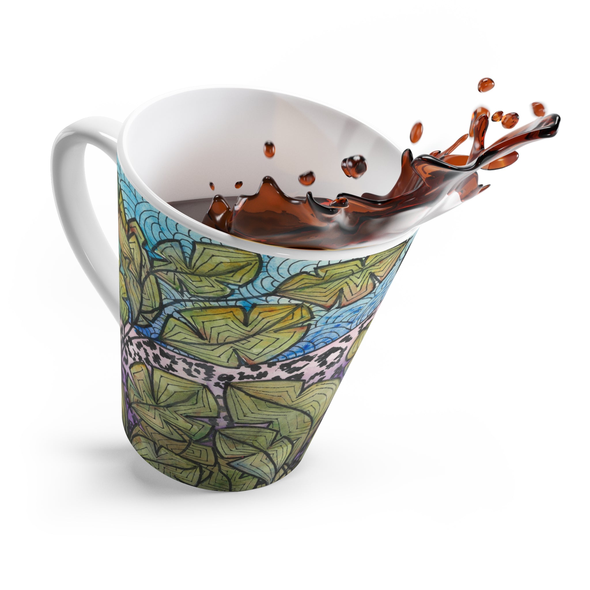 Coffee Mugs and Cups. Colourful Abstract Designs. Perfect for Home, Office or Special Gift #76 Purrfect Blend