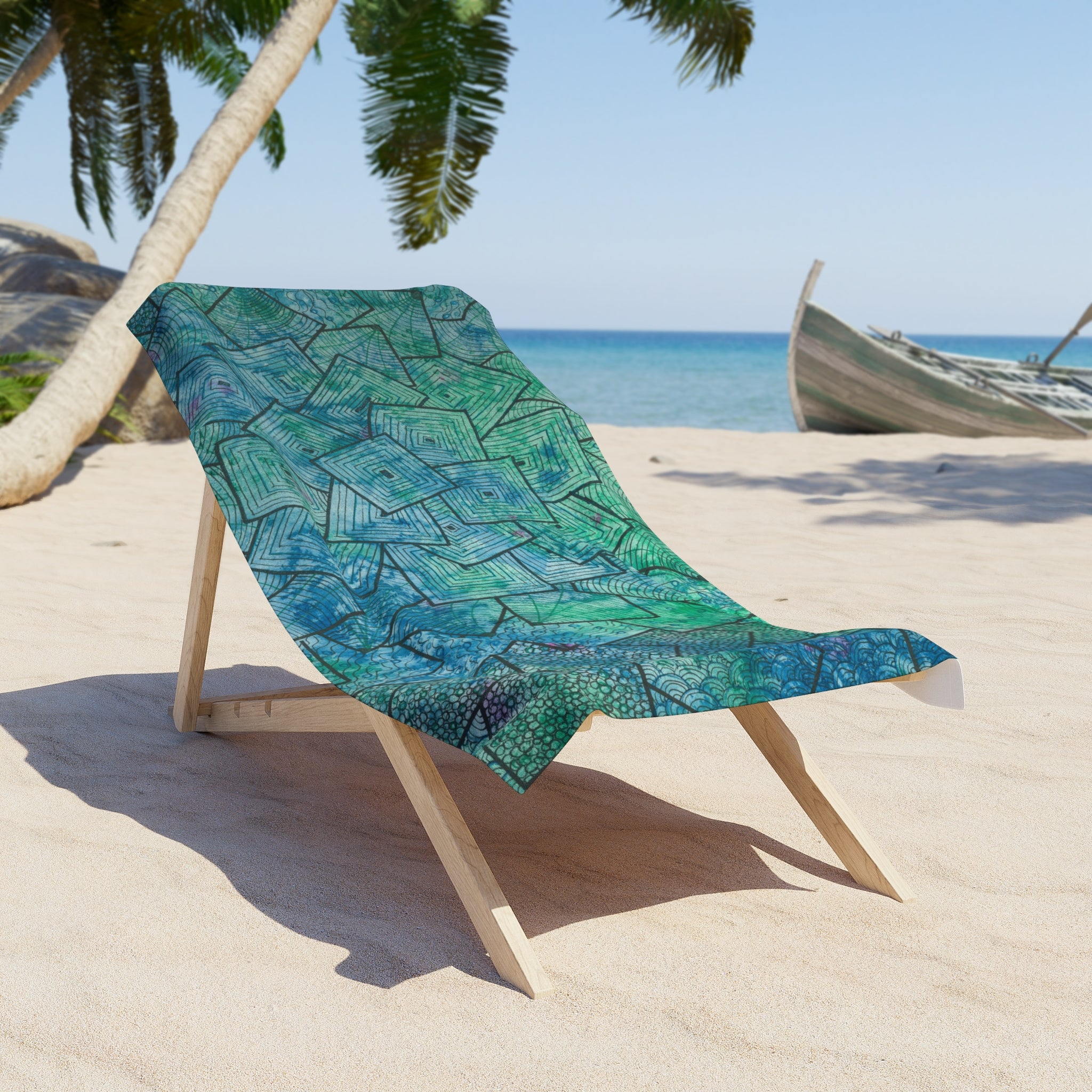 Colourful Abstract Beach Towels, Cotton Loop backing for Durability, 2 Sizes.  For Family and friends or a Special Gift #65 And The AnswerIs