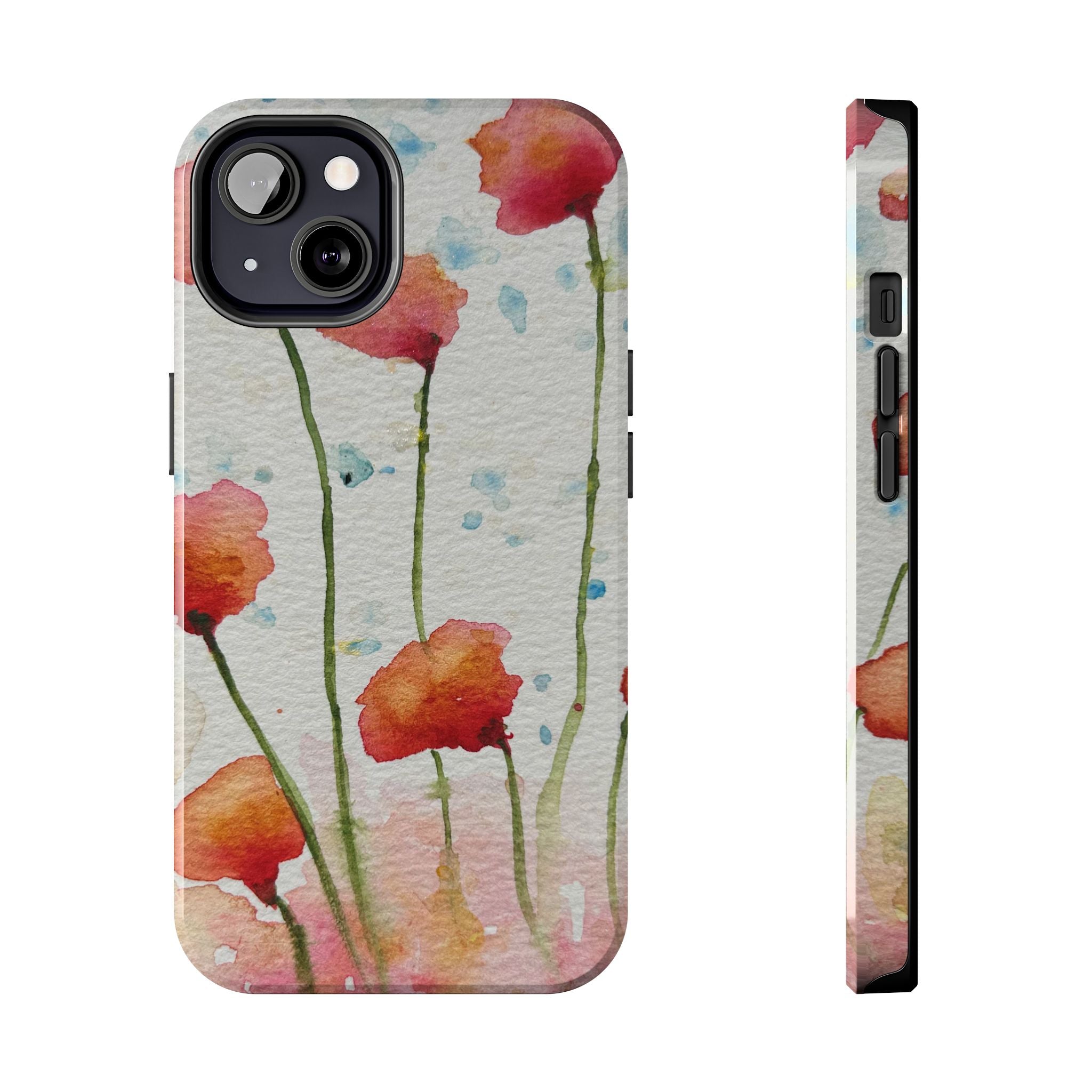 Tough Phone Case - All iPhones and Samsung Galaxys - Exciting Abstract Design #94 Poppies Galore