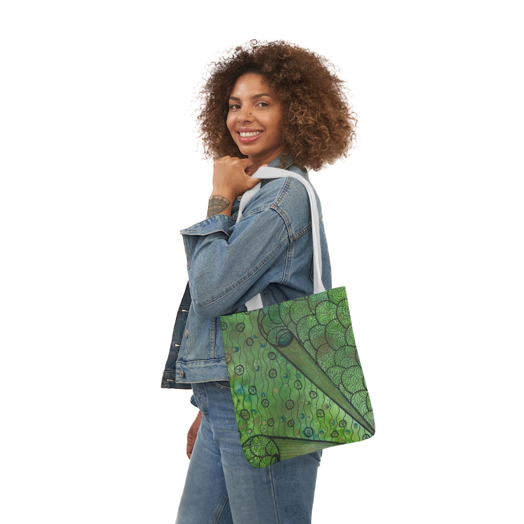 Canvas Tote Bags, Colourful Abstract Designs, 5-Color Straps, 3 Sizes.  For Family and friends or a Special Gift #69 New Horizons