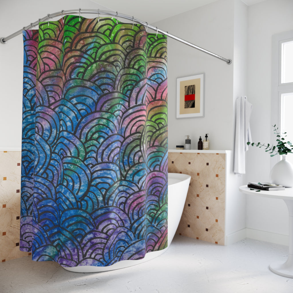 Beautiful Shower Curtains to Refresh Your Bathroom. Colourful Abstract Designs. Perfect For Your Bathroom or Special House-Warming Gift #84 Ah The Past
