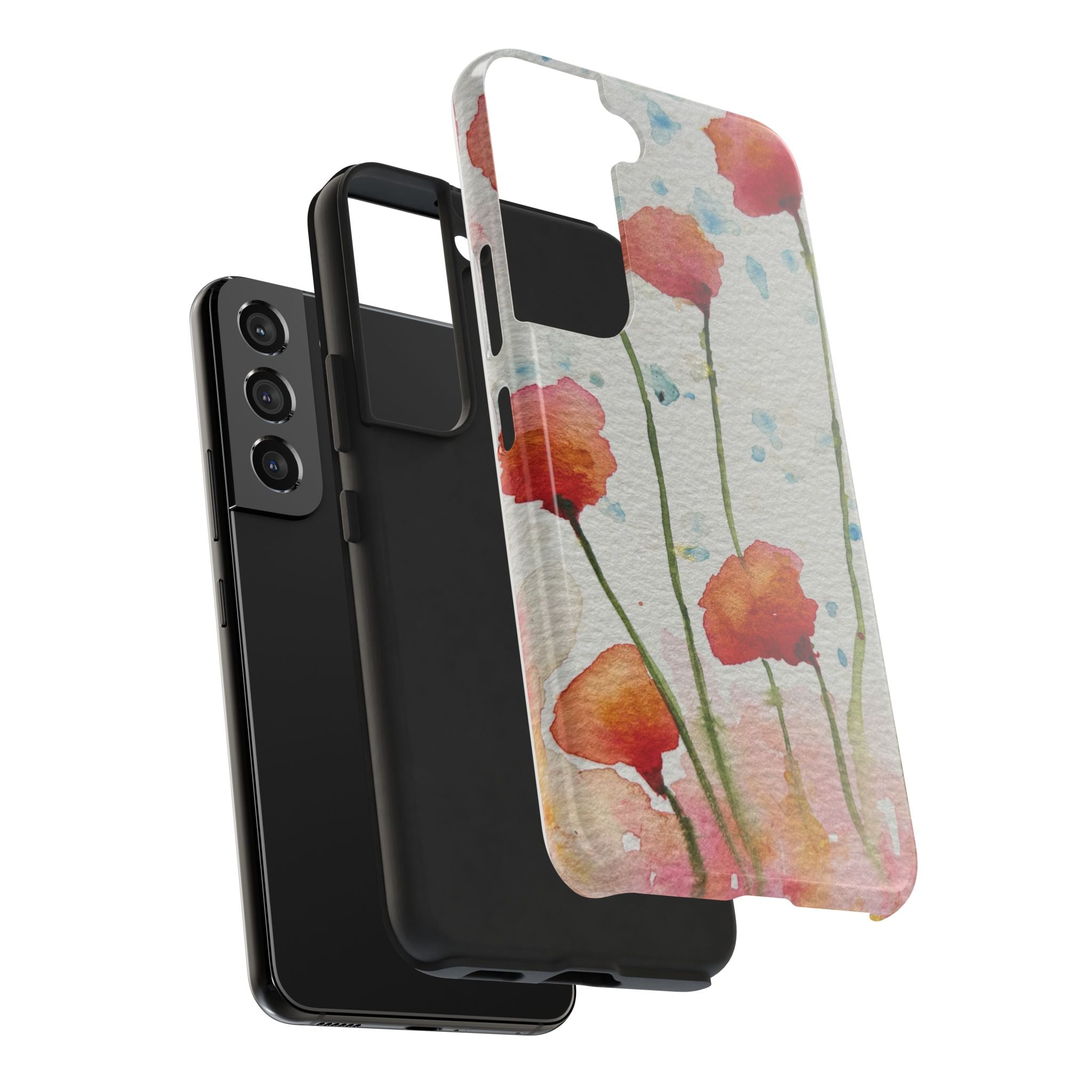 Tough Phone Case - All iPhones and Samsung Galaxys - Exciting Abstract Design #94 Poppies Galore