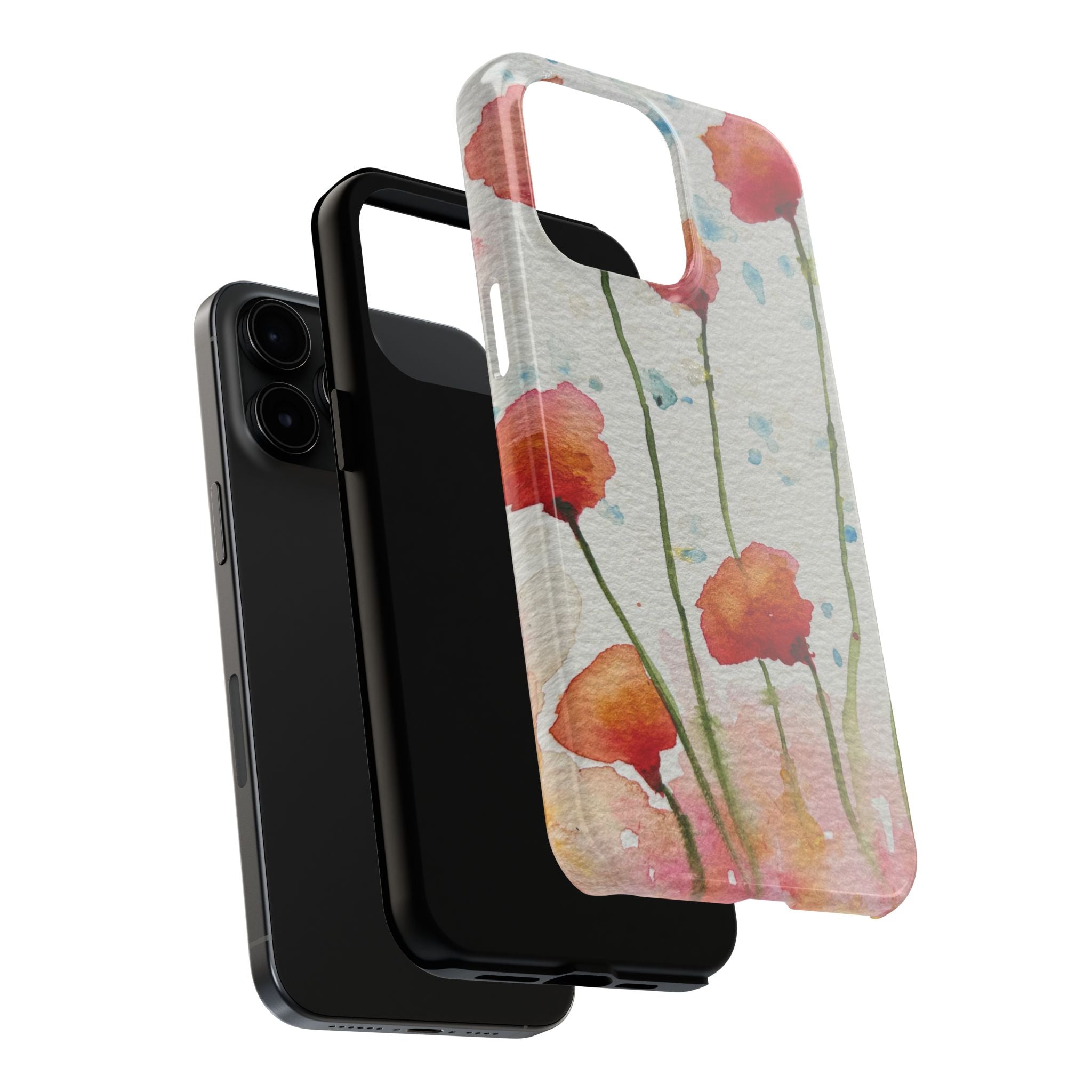 Tough Phone Case - All iPhones and Samsung Galaxys - Exciting Abstract Design #94 Poppies Galore