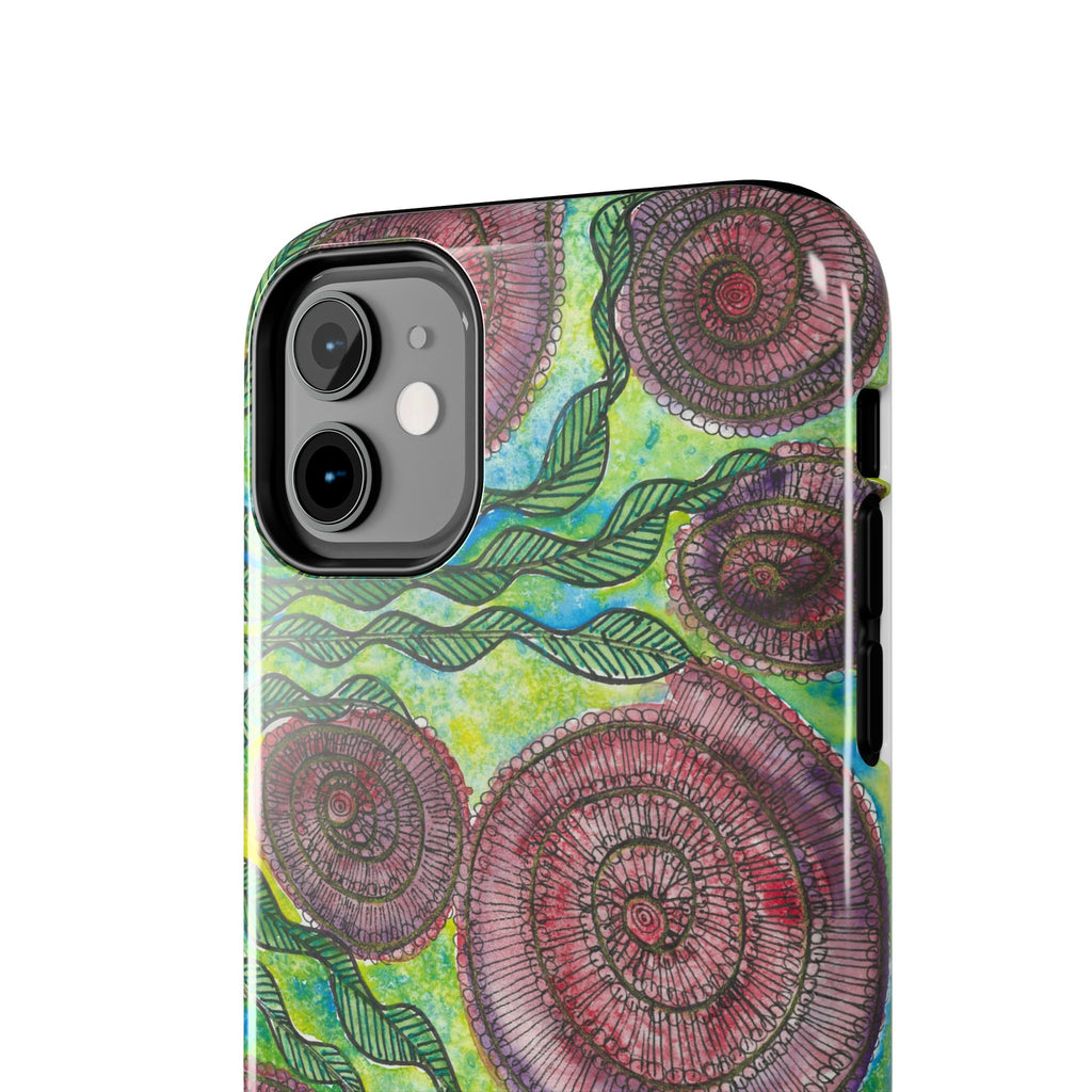 Tough Phone Case - All iPhones and Samsung Galaxys - Exciting Abstract Design #35 Beetroot To Yourself