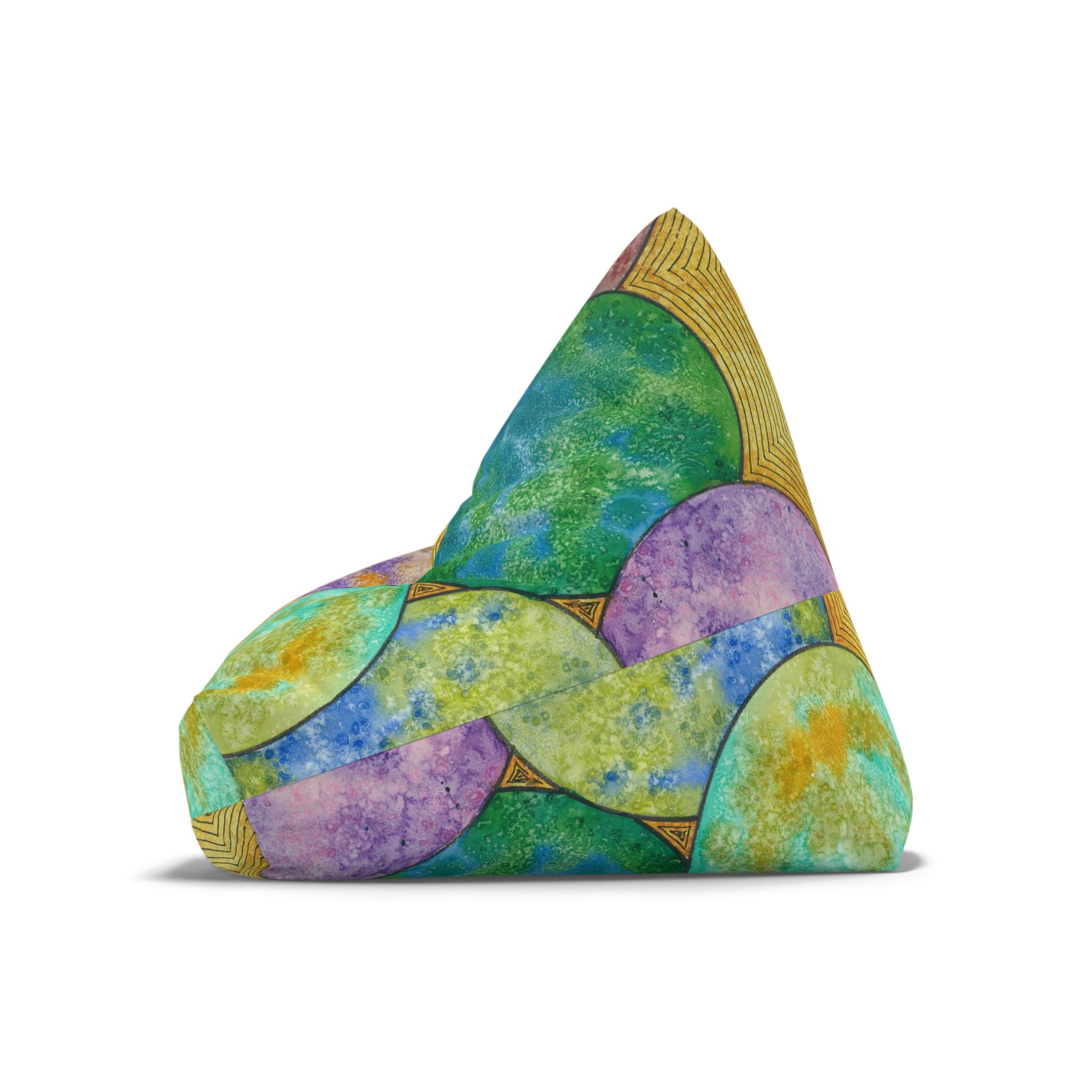 Bean Bag Chair Covers For Indoor & Outdoor - 2 Sizes - Exciting Abstract Design #61 Worlds Apart