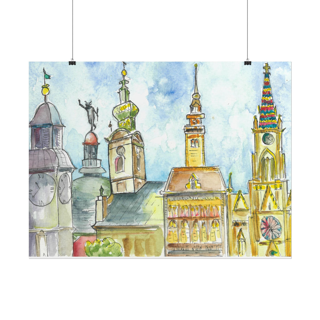 Large Colourful Wall Art, Posters & Prints, For Office, Bedroom or Living Room, or Special Gift #95 Beautiful Novi Sad - Serbia