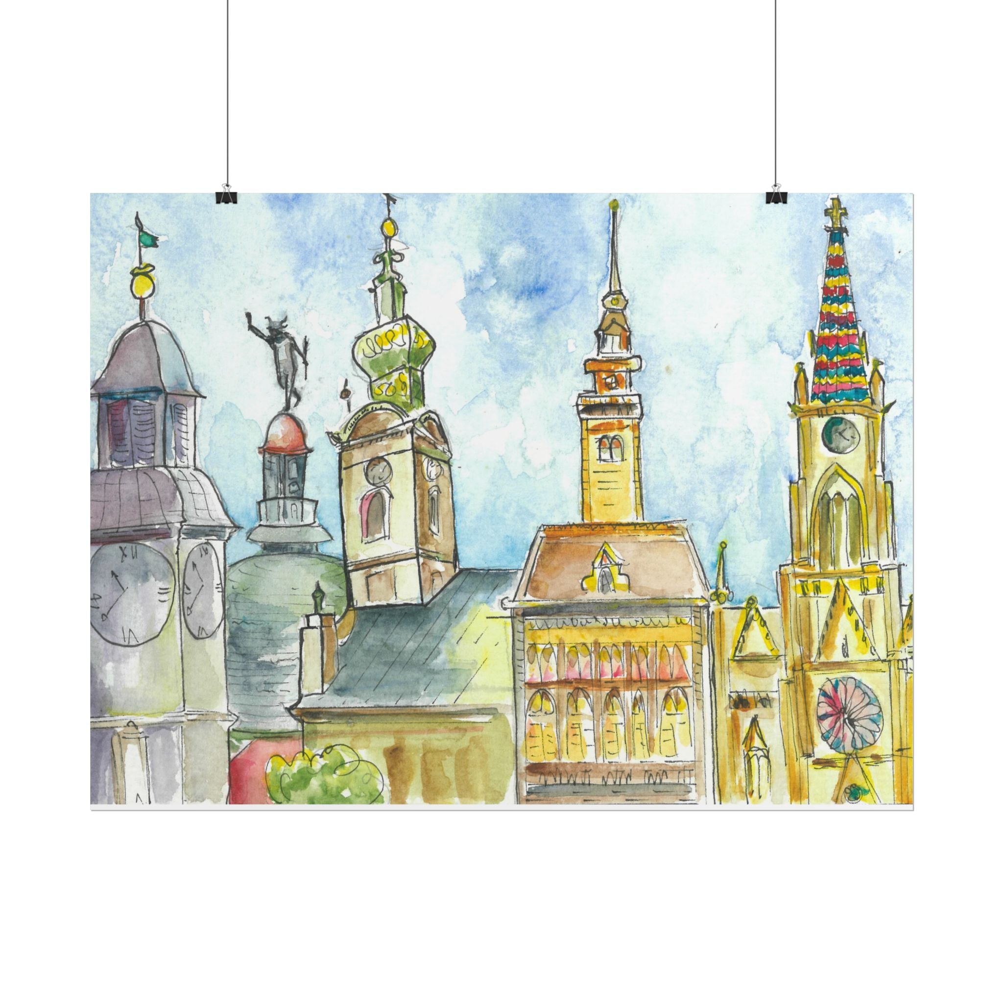 Large Colourful Wall Art, Posters & Prints, For Office, Bedroom or Living Room, or Special Gift #95 Beautiful Novi Sad - Serbia