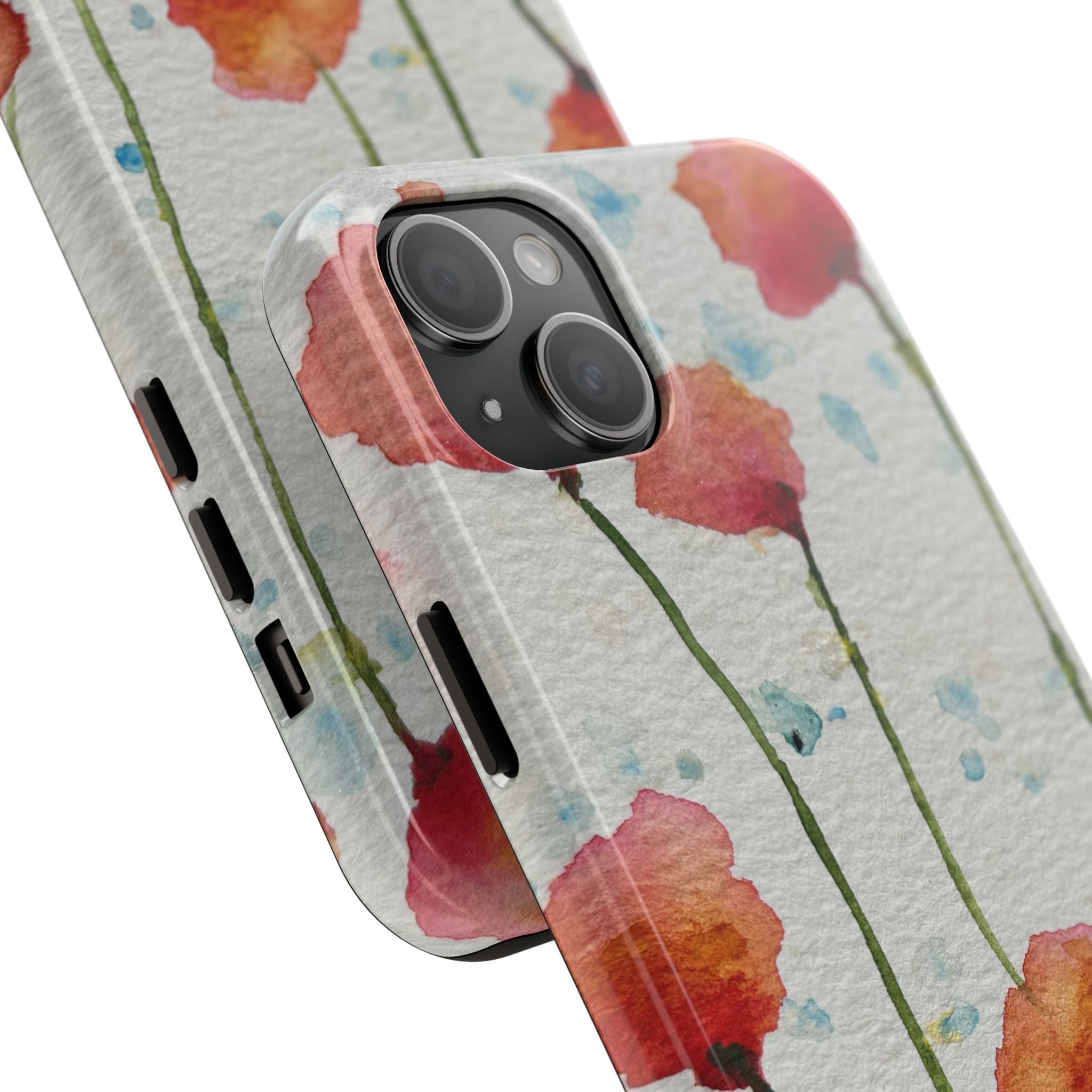 Tough Phone Case - All iPhones and Samsung Galaxys - Exciting Abstract Design #94 Poppies Galore