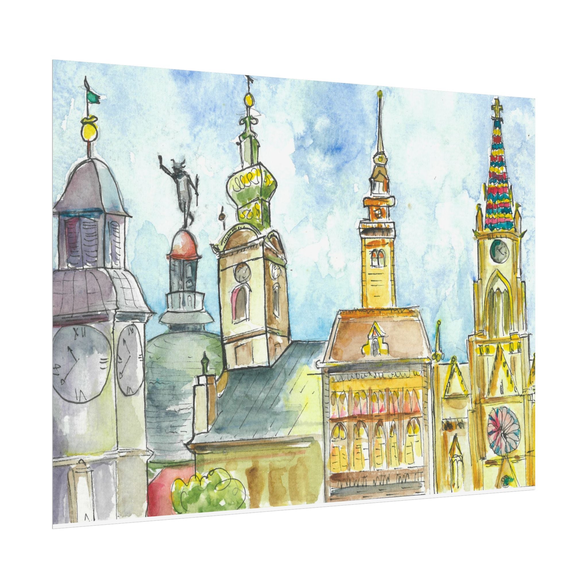 Large Colourful Wall Art, Posters & Prints, For Office, Bedroom or Living Room, or Special Gift #95 Beautiful Novi Sad - Serbia