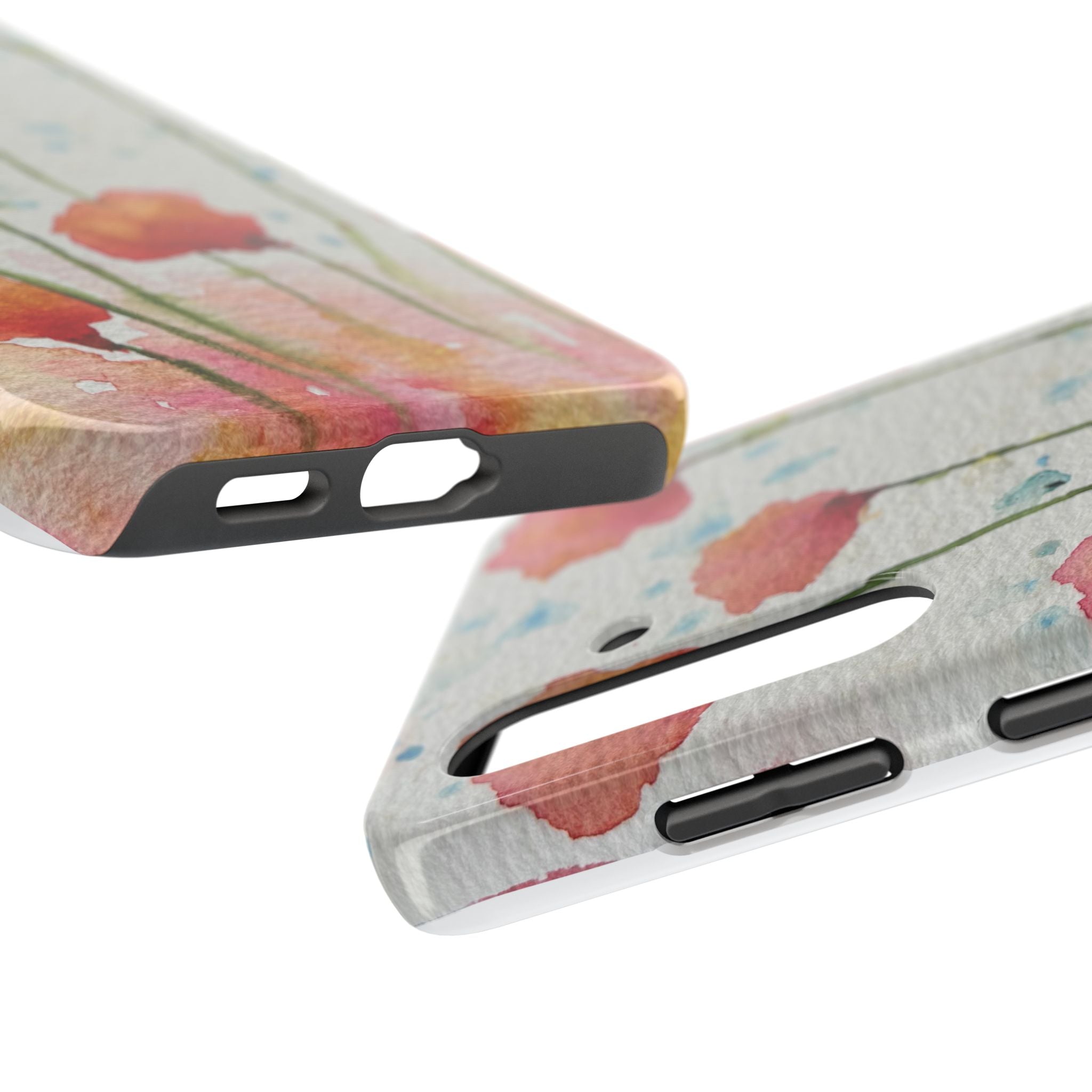Tough Phone Case - All iPhones and Samsung Galaxys - Exciting Abstract Design #94 Poppies Galore
