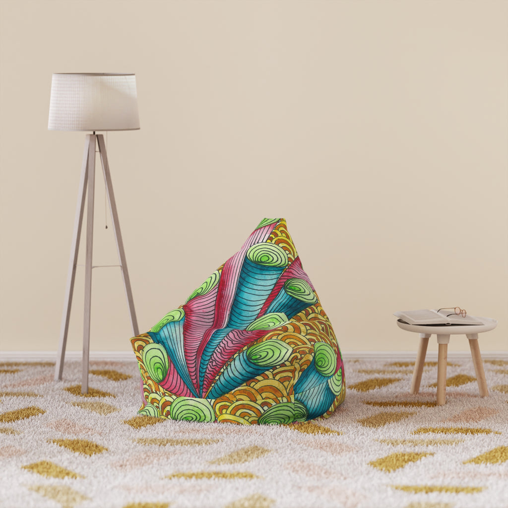 Bean Bag Chair Covers For Indoor & Outdoor - 2 Sizes - Exciting Abstract Design #93 On A Mission